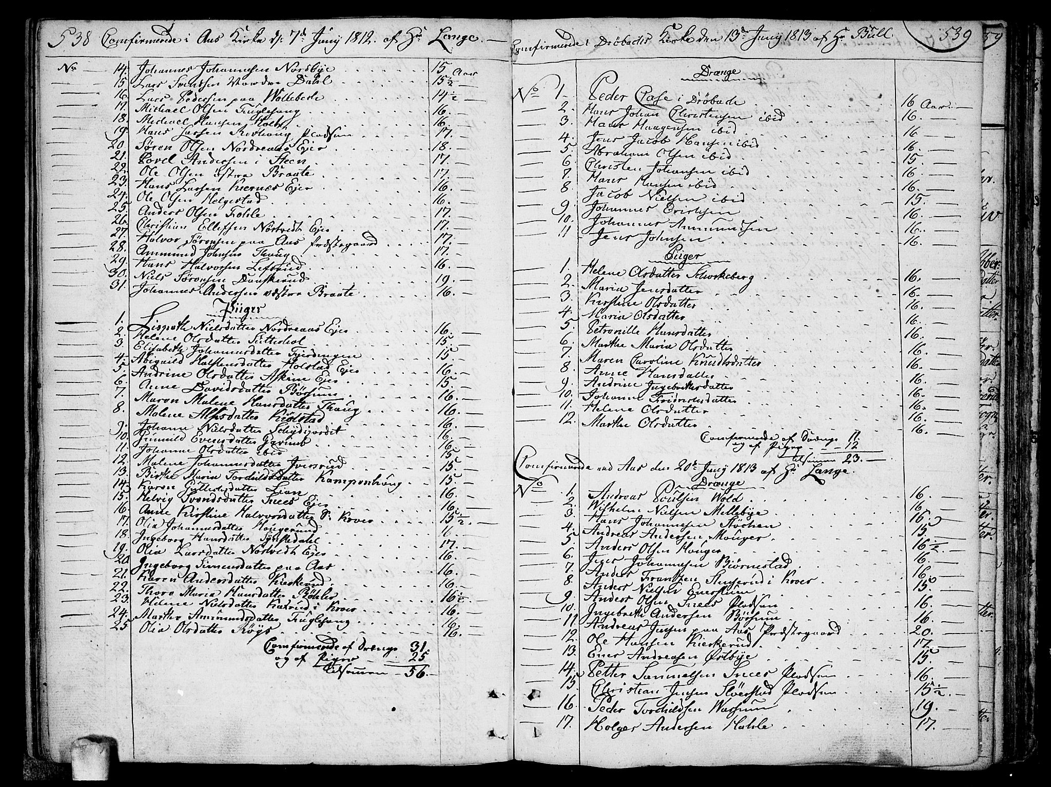 Ås prestekontor Kirkebøker, SAO/A-10894/F/Fa/L0002: Parish register (official) no. I 2, 1778-1813, p. 538-539