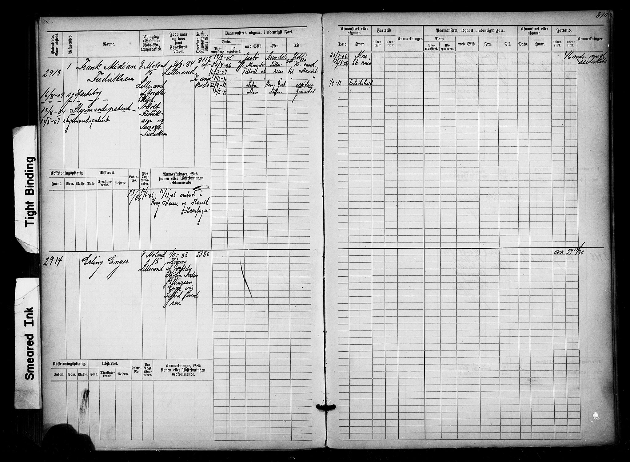 Lillesand mønstringskrets, AV/SAK-2031-0014/F/Fb/L0005: Hovedrulle nr 2297-3048, W-14, 1890-1909, p. 321