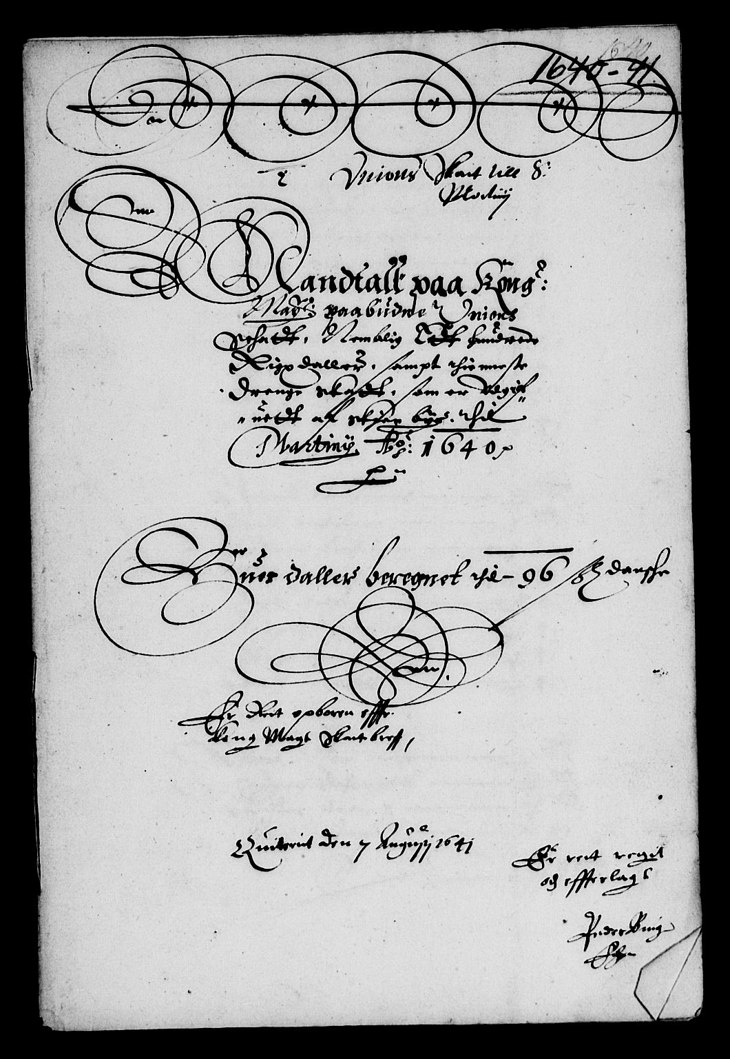 Rentekammeret inntil 1814, Reviderte regnskaper, Lensregnskaper, RA/EA-5023/R/Rb/Rbp/L0025: Bratsberg len, 1640-1641