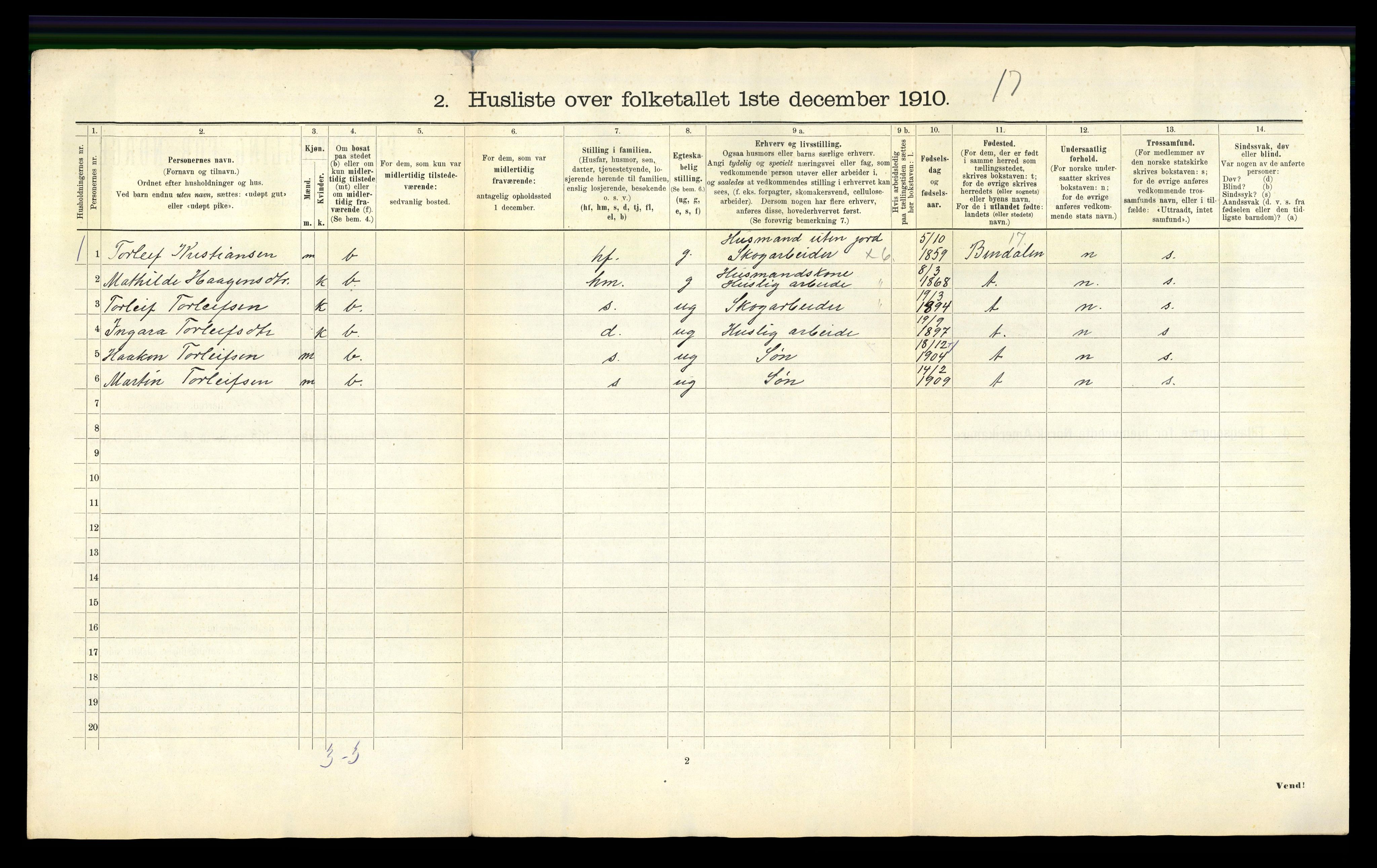 RA, 1910 census for Foldereid, 1910, p. 29