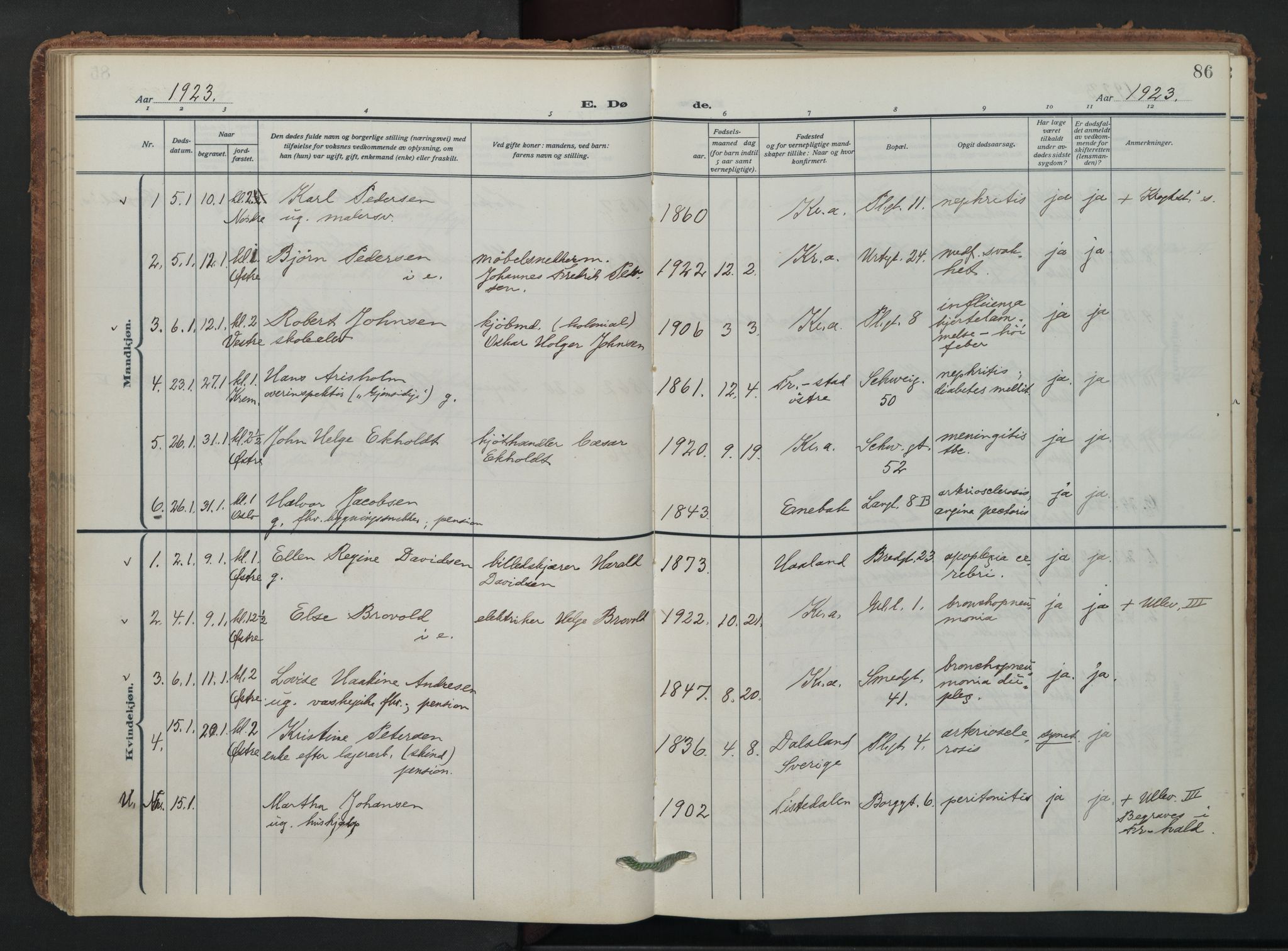 Grønland prestekontor Kirkebøker, AV/SAO-A-10848/F/Fa/L0019: Parish register (official) no. 19, 1918-1938, p. 86