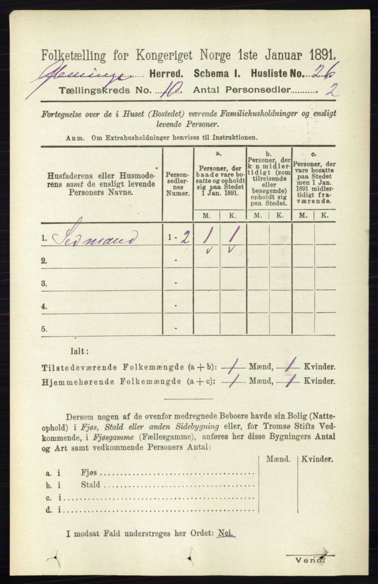 RA, 1891 census for 0132 Glemmen, 1891, p. 9926