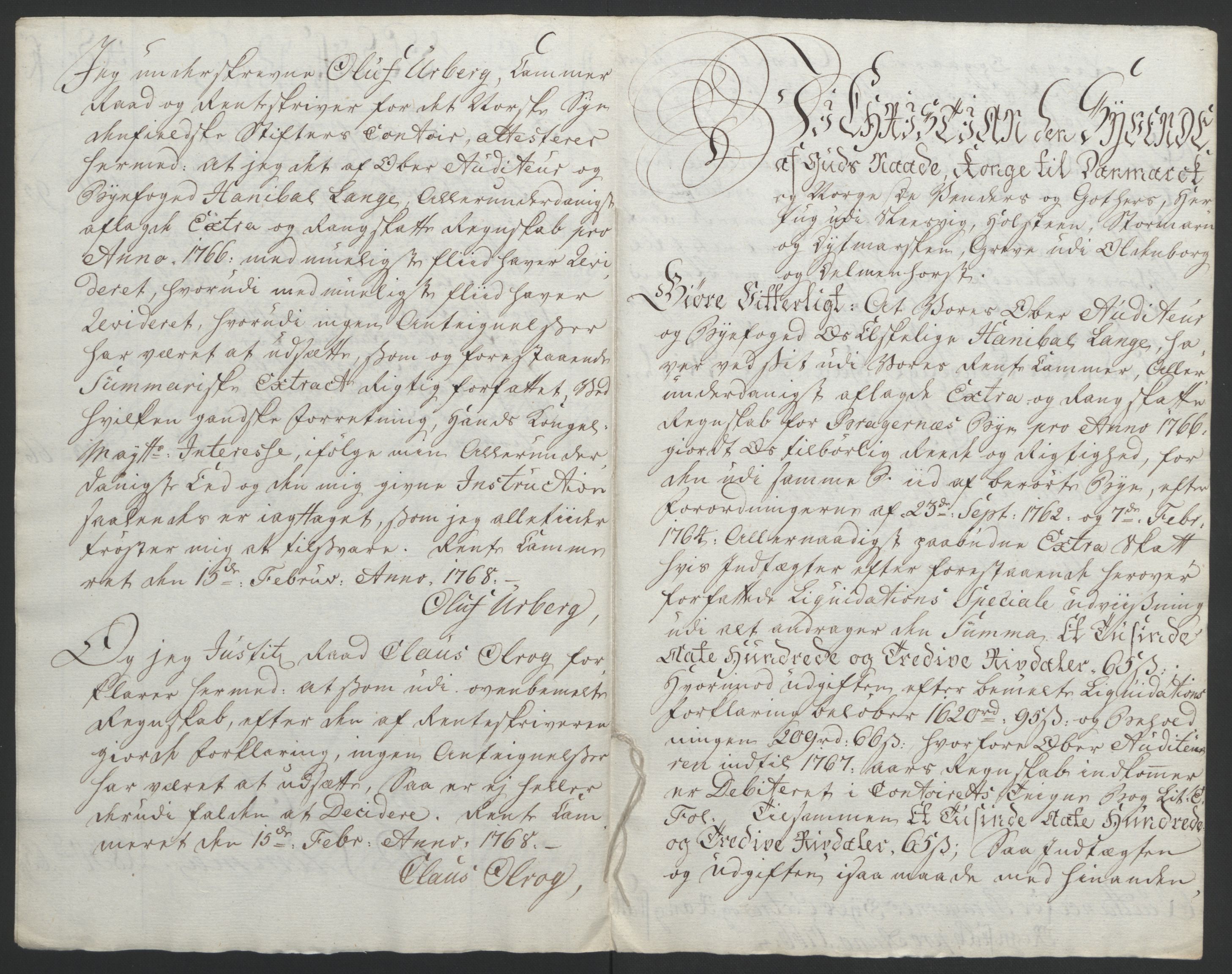 Rentekammeret inntil 1814, Reviderte regnskaper, Byregnskaper, AV/RA-EA-4066/R/Rf/L0119/0001: [F2] Kontribusjonsregnskap / Ekstraskatt, 1762-1767, p. 359