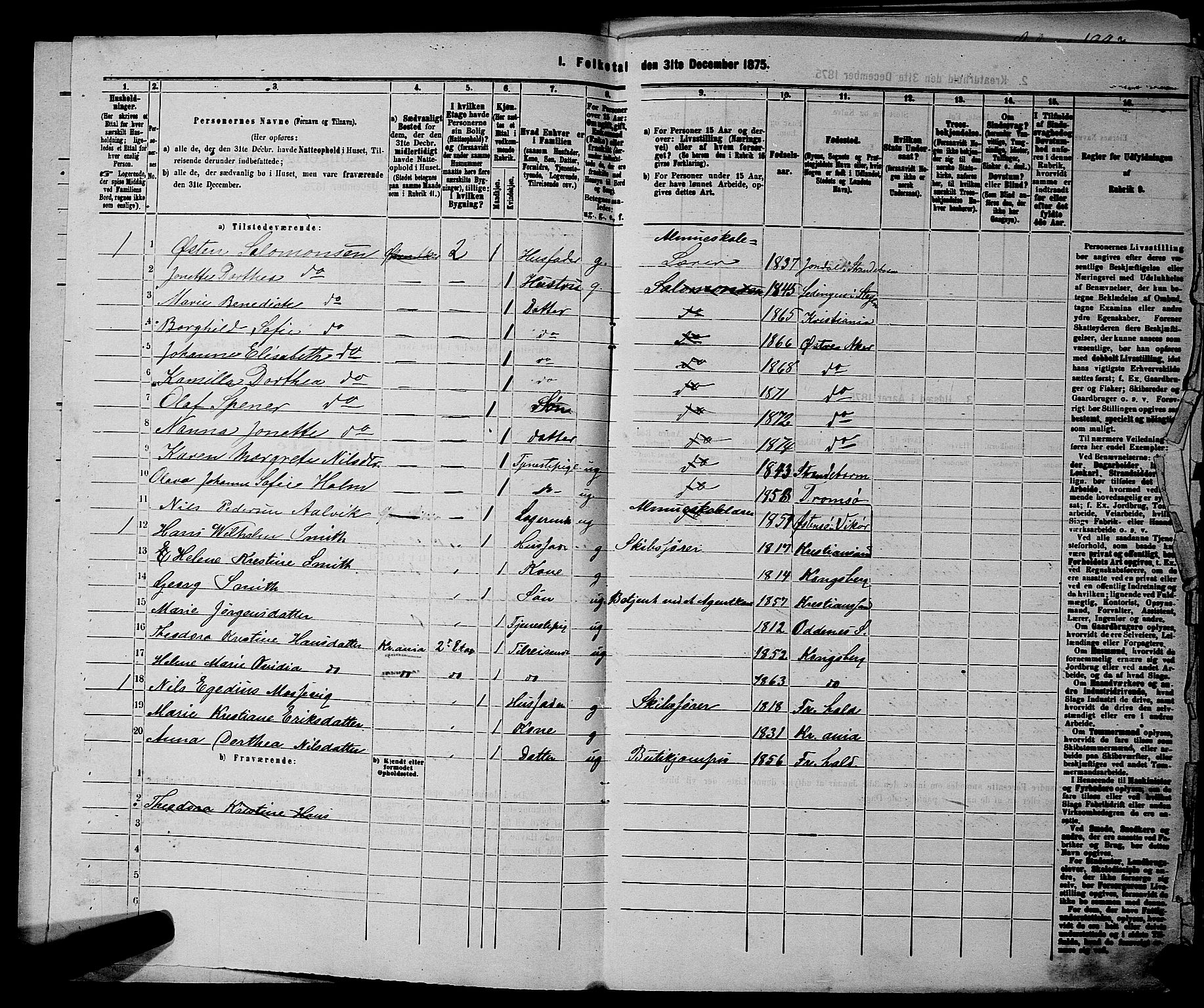 RA, 1875 census for 0218bP Østre Aker, 1875, p. 1767