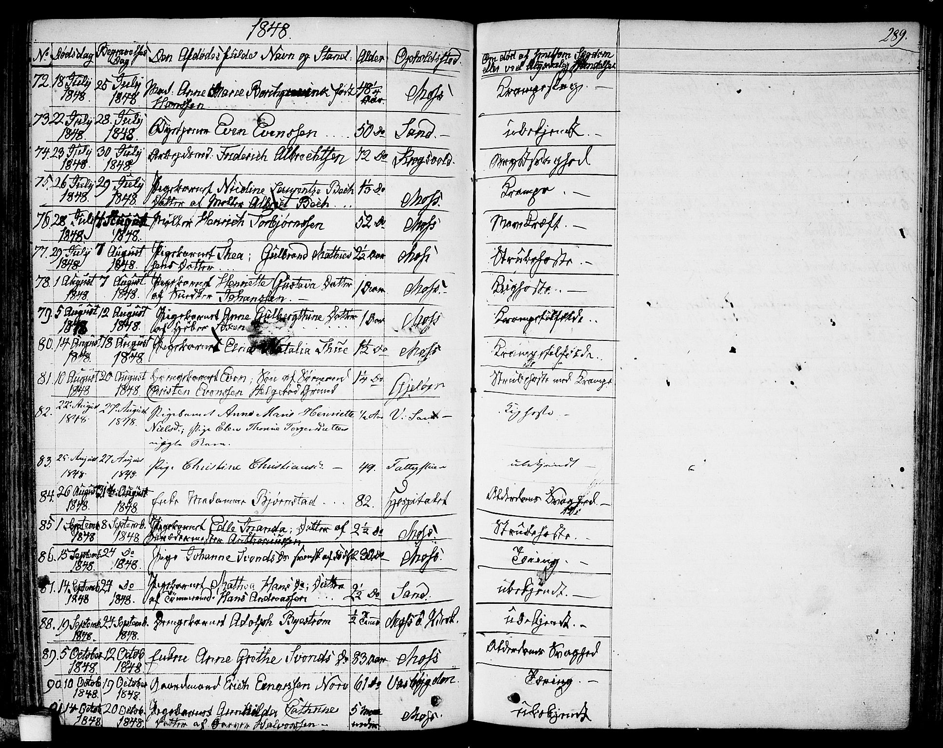 Moss prestekontor Kirkebøker, AV/SAO-A-2003/G/Ga/L0001: Parish register (copy) no. I 1, 1835-1851, p. 289