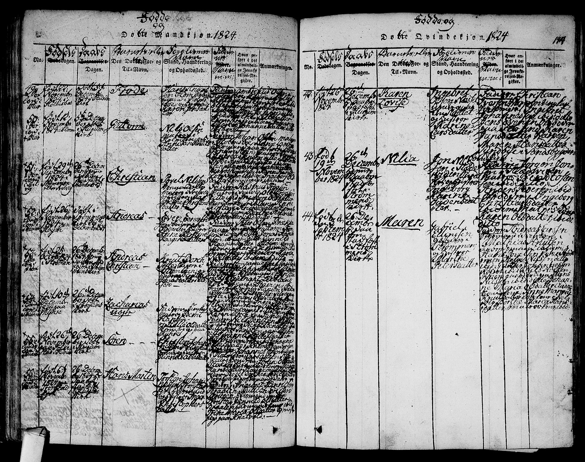 Hurum kirkebøker, AV/SAKO-A-229/F/Fa/L0009: Parish register (official) no. 9, 1816-1826, p. 144