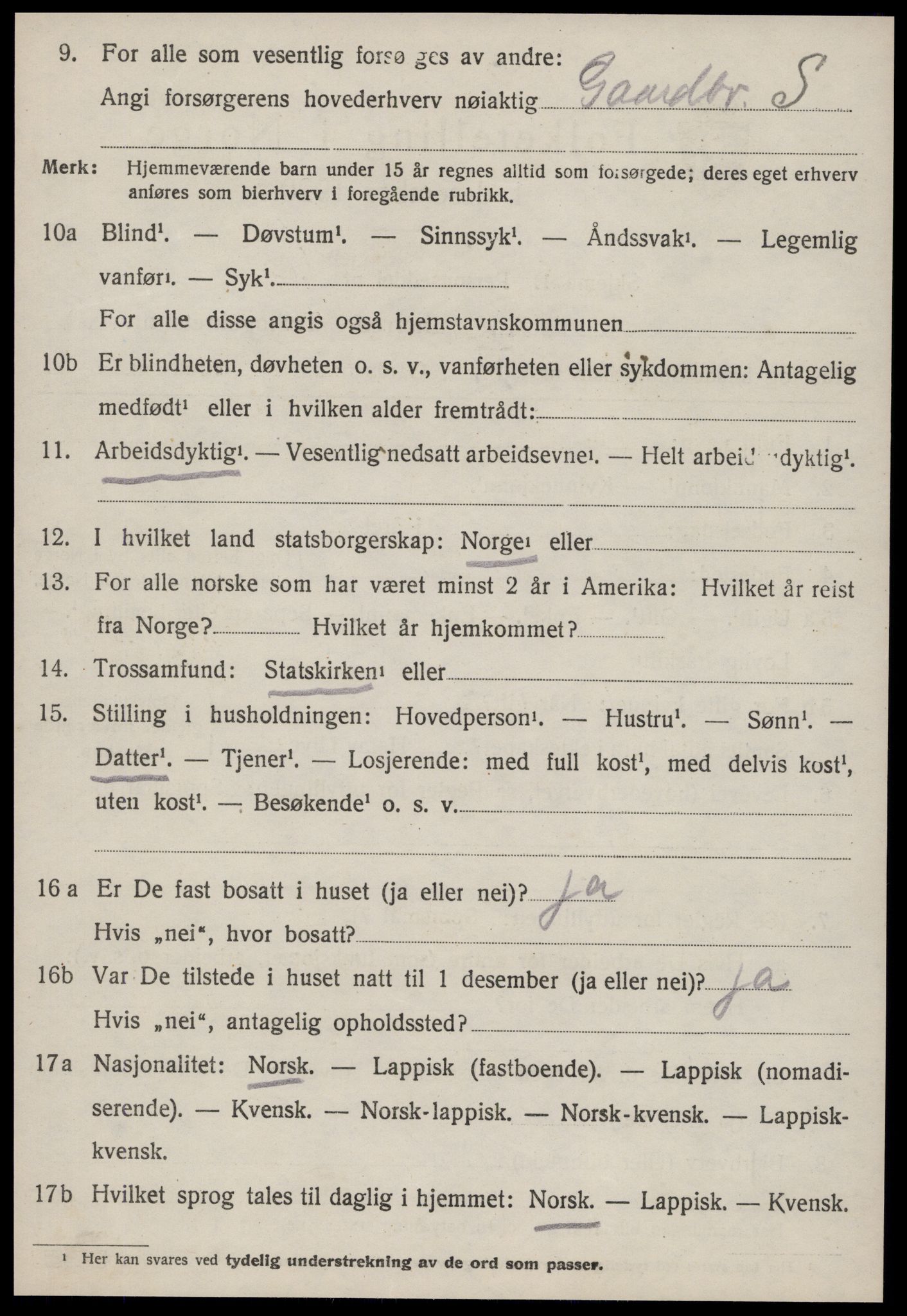 SAT, 1920 census for Meldal, 1920, p. 11724