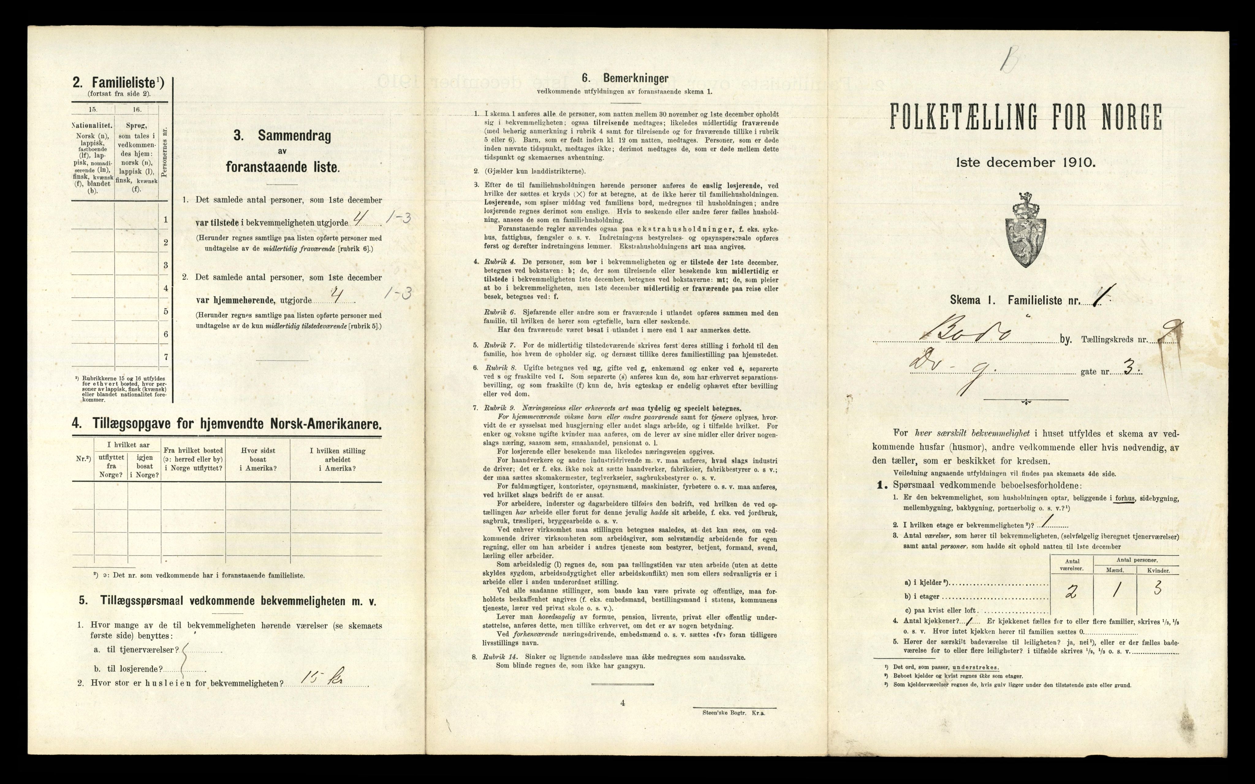 RA, 1910 census for Bodø, 1910, p. 2521