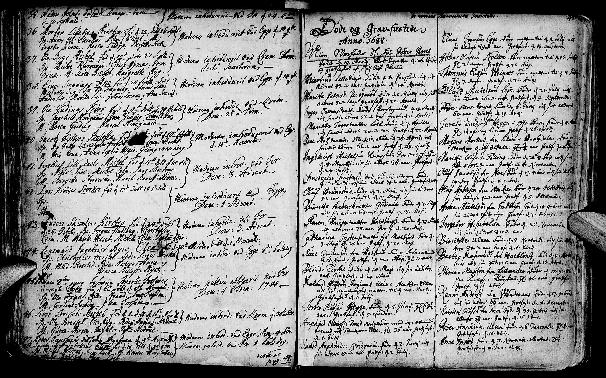 Ministerialprotokoller, klokkerbøker og fødselsregistre - Nord-Trøndelag, SAT/A-1458/746/L0439: Parish register (official) no. 746A01, 1688-1759, p. 48