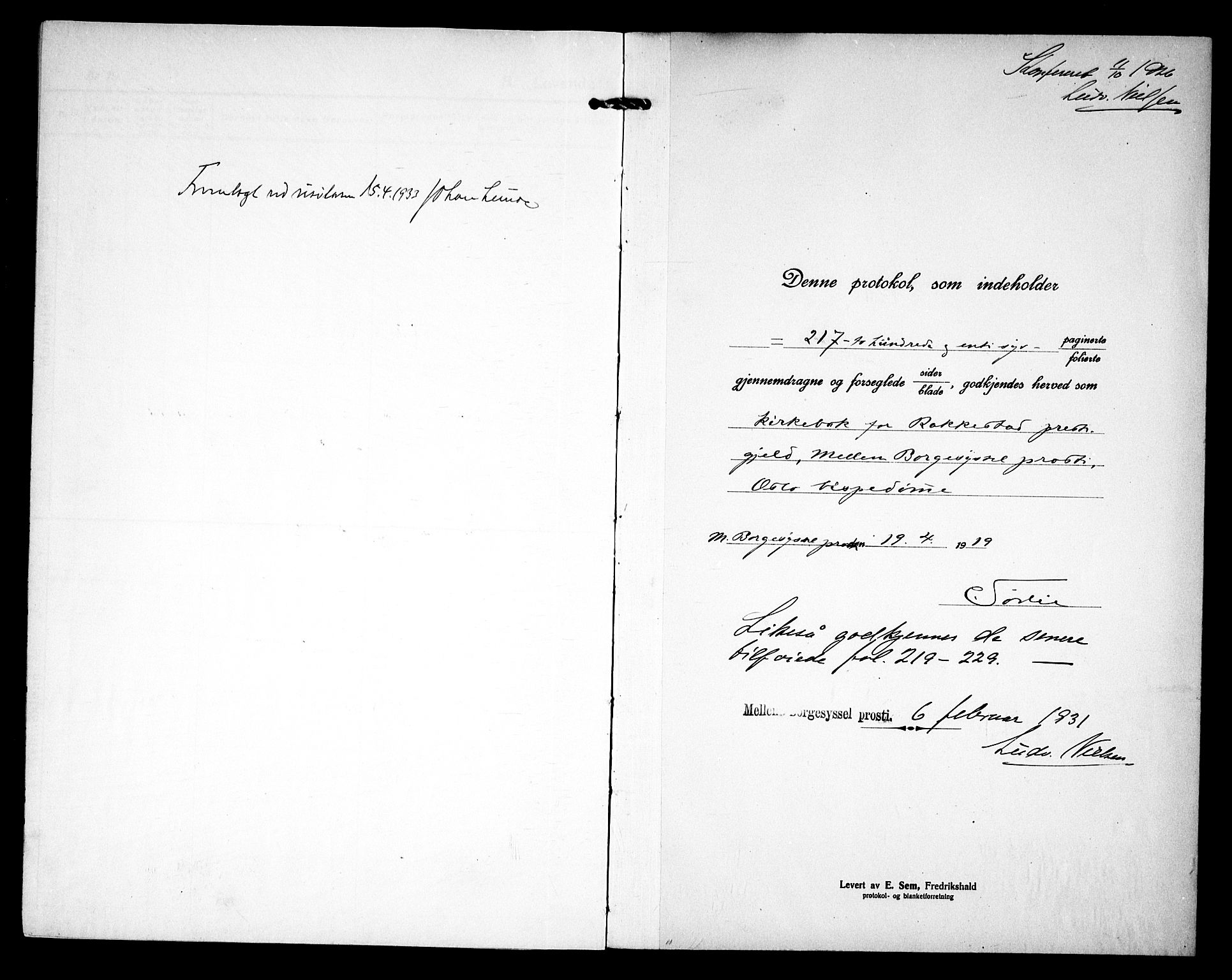 Rakkestad prestekontor Kirkebøker, SAO/A-2008/G/Ga/L0002: Parish register (copy) no. I 2, 1918-1931