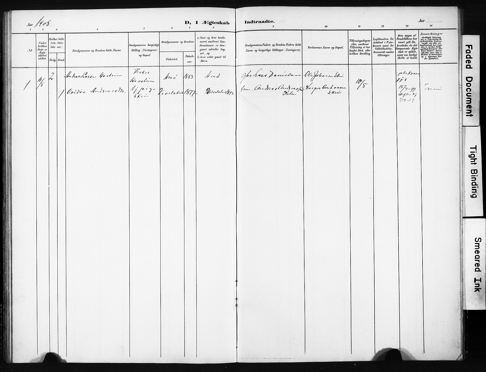 Ministerialprotokoller, klokkerbøker og fødselsregistre - Nordland, AV/SAT-A-1459/836/L0538: Parish register (copy) no. 836C02, 1901-1917