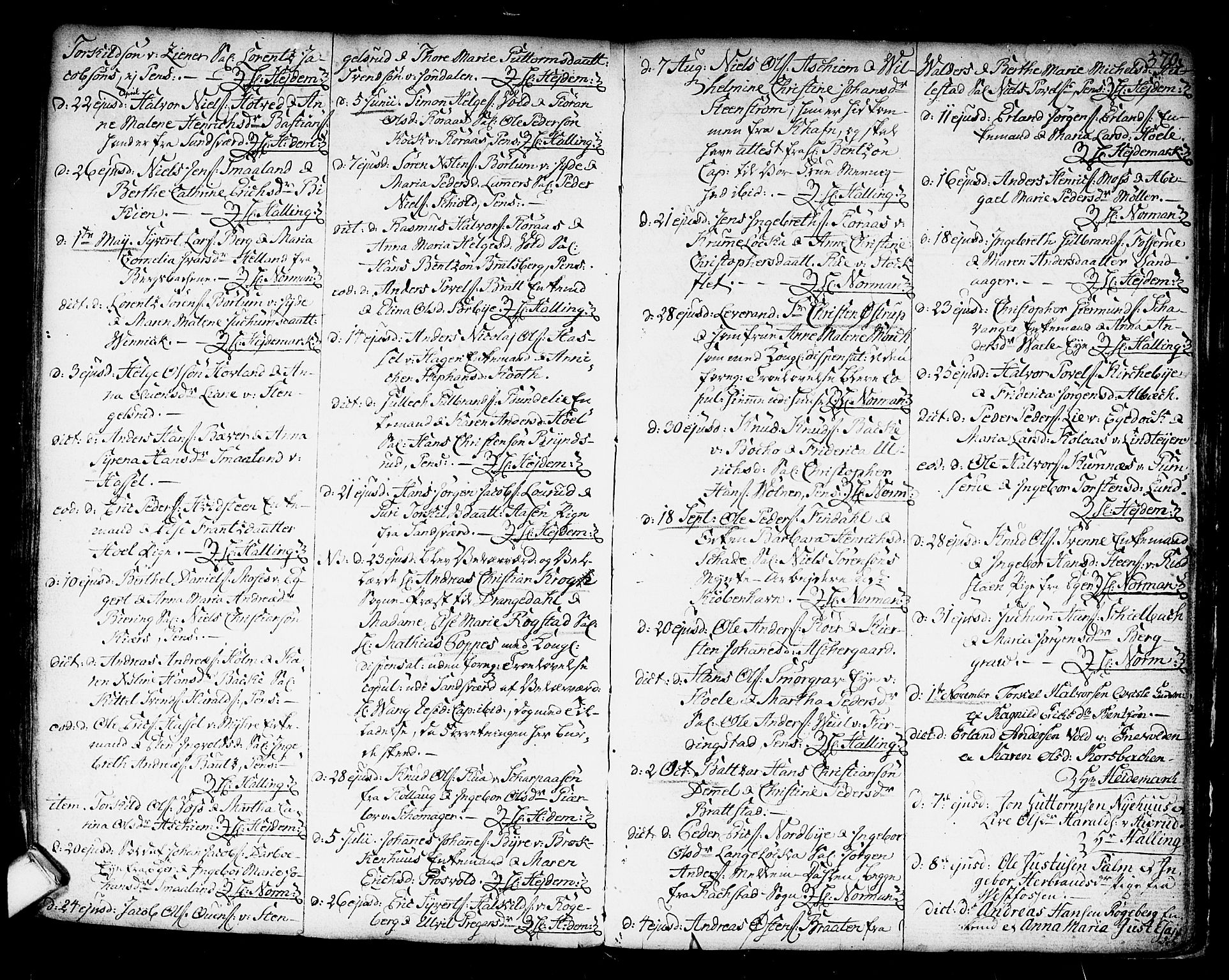 Kongsberg kirkebøker, SAKO/A-22/F/Fa/L0006: Parish register (official) no. I 6, 1783-1797, p. 370
