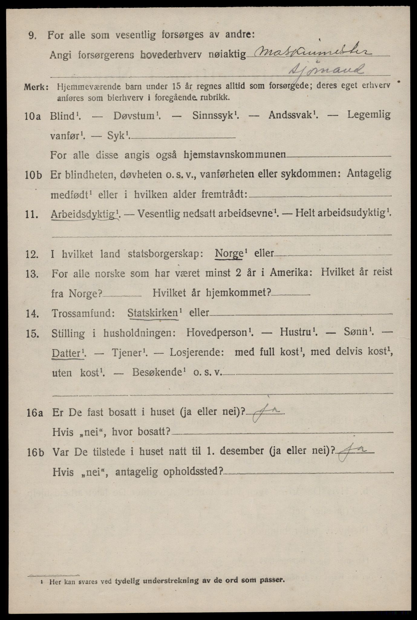 SAST, 1920 census for Skåre, 1920, p. 7883