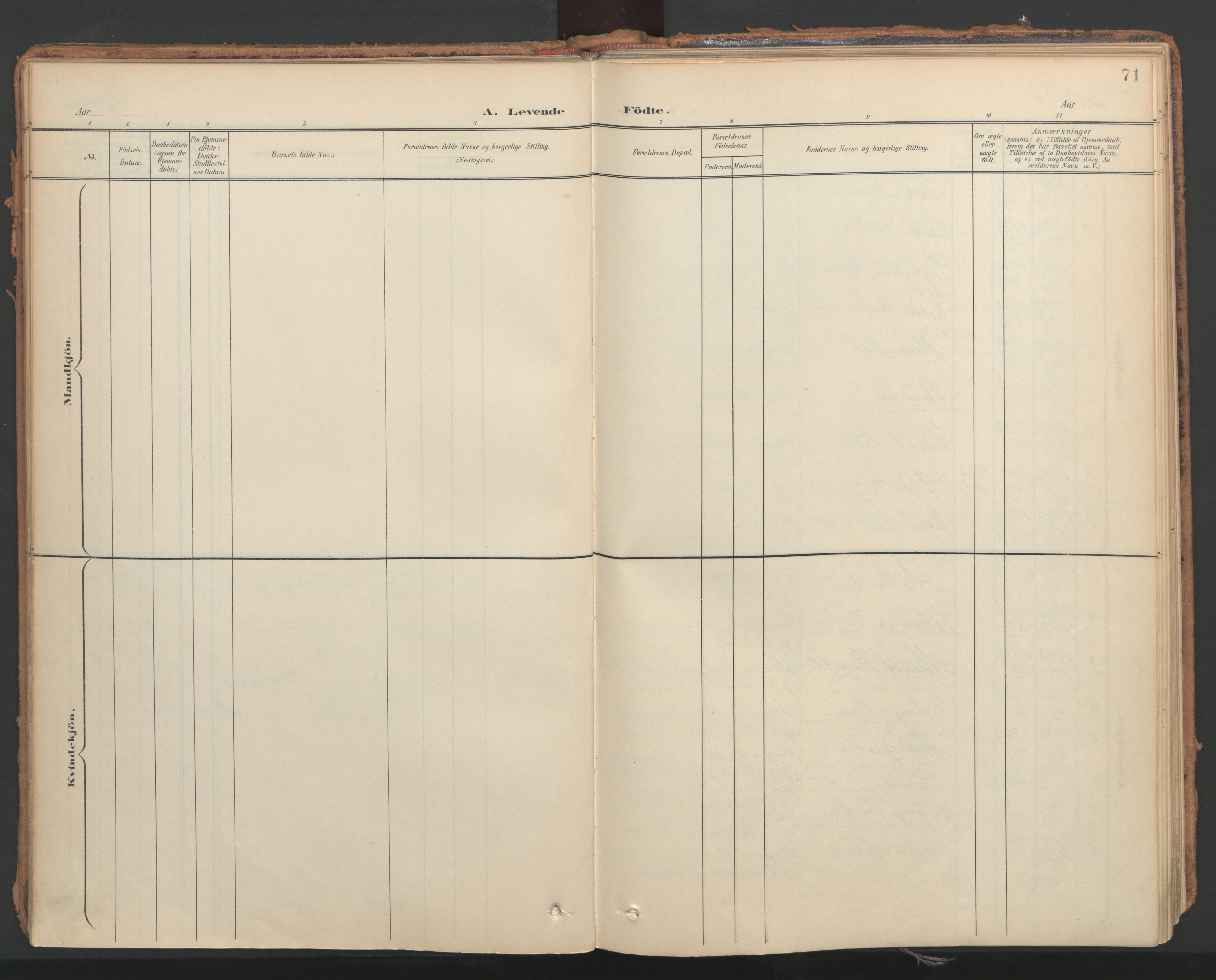 Ministerialprotokoller, klokkerbøker og fødselsregistre - Nord-Trøndelag, SAT/A-1458/766/L0564: Parish register (official) no. 767A02, 1900-1932, p. 71