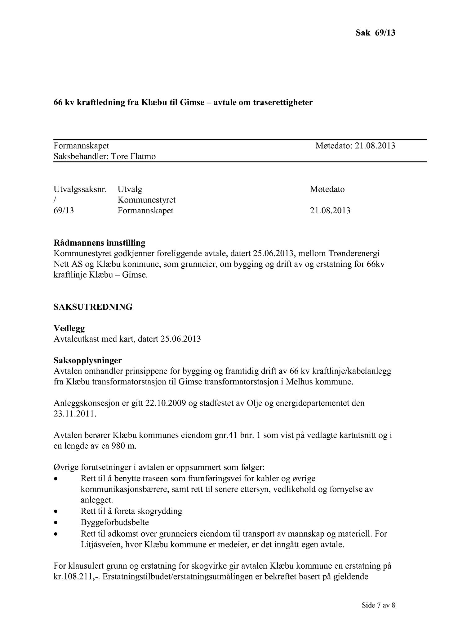 Klæbu Kommune, TRKO/KK/02-FS/L006: Formannsskapet - Møtedokumenter, 2013, p. 1571