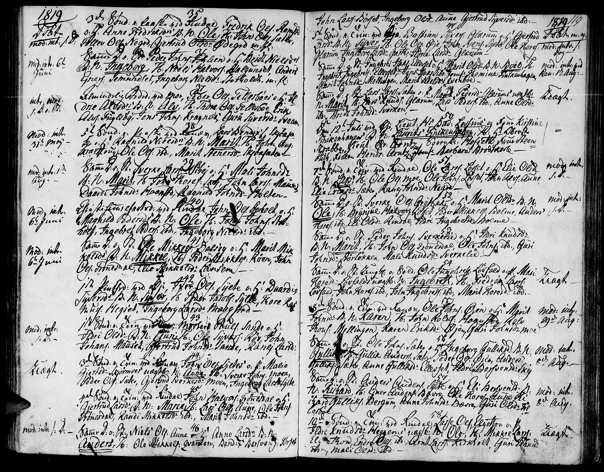 Ministerialprotokoller, klokkerbøker og fødselsregistre - Møre og Romsdal, SAT/A-1454/595/L1040: Parish register (official) no. 595A02, 1797-1819, p. 119