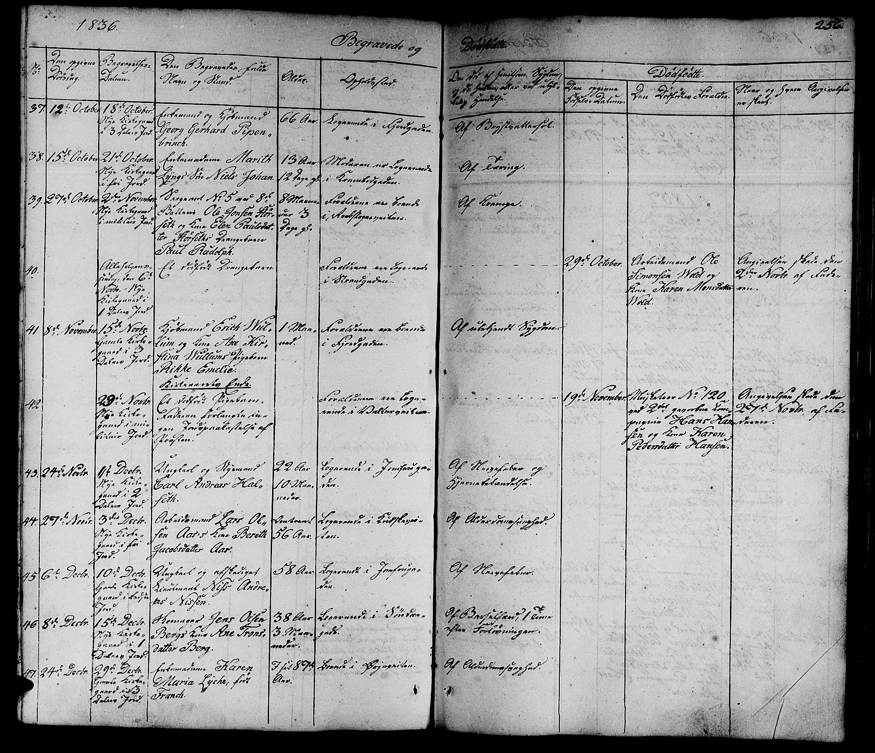 Ministerialprotokoller, klokkerbøker og fødselsregistre - Sør-Trøndelag, SAT/A-1456/602/L0136: Parish register (copy) no. 602C04, 1833-1845, p. 256