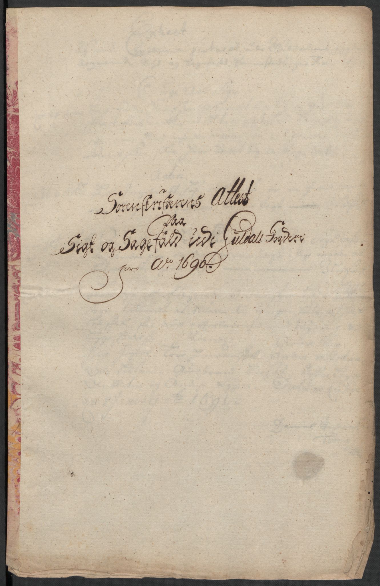 Rentekammeret inntil 1814, Reviderte regnskaper, Fogderegnskap, AV/RA-EA-4092/R59/L3940: Fogderegnskap Gauldal, 1689-1690, p. 363