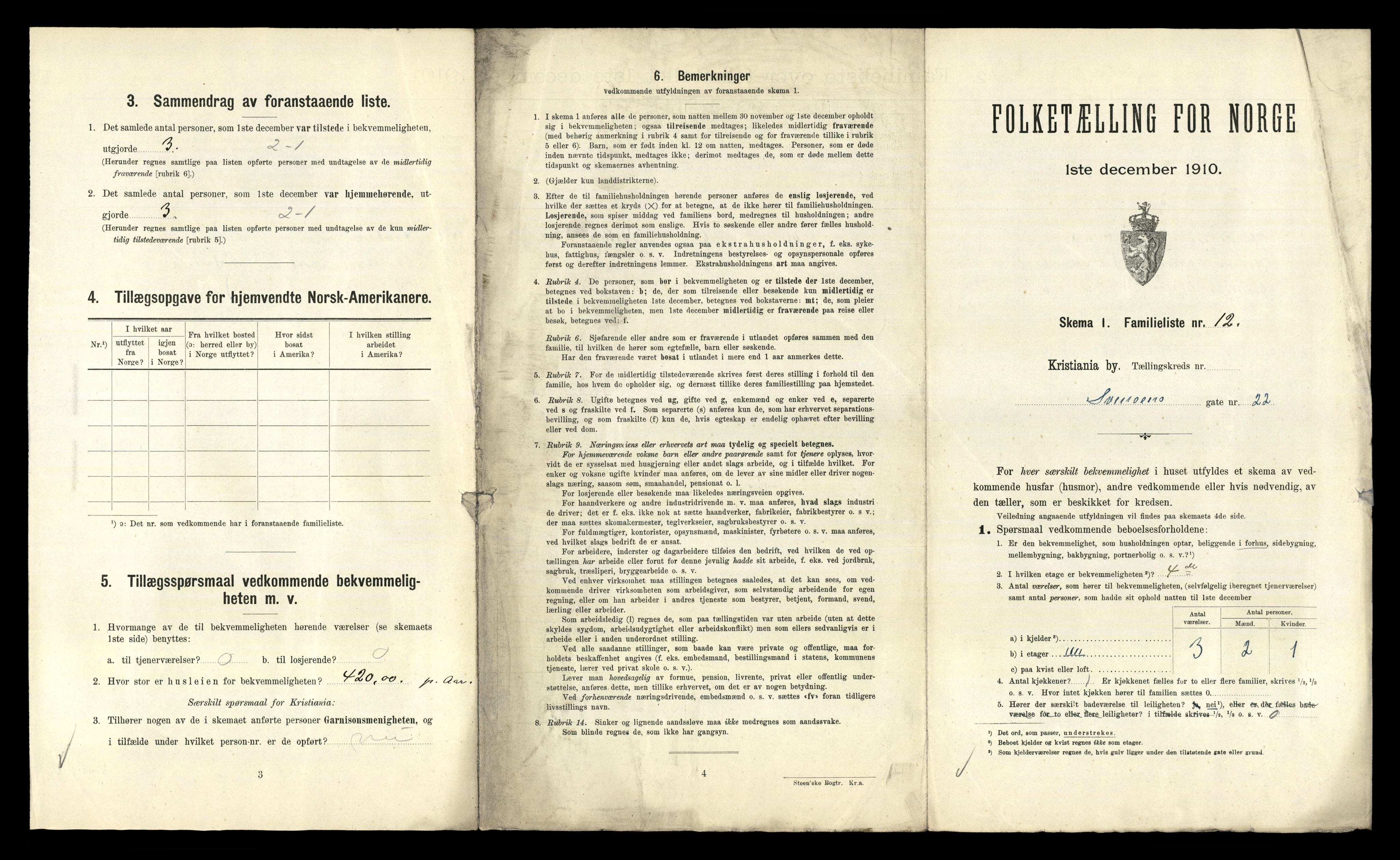 RA, 1910 census for Kristiania, 1910, p. 88735