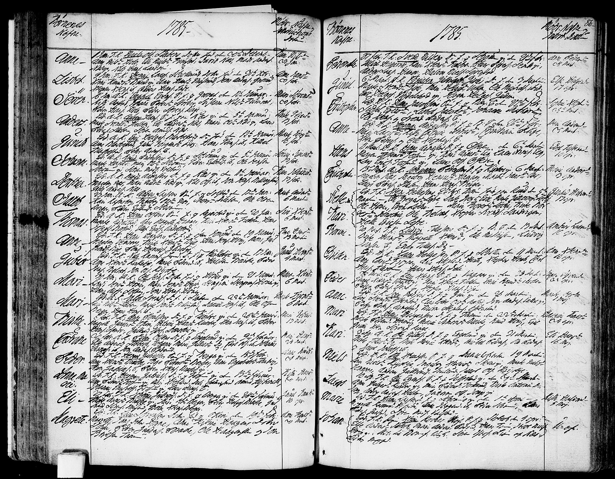 Asker prestekontor Kirkebøker, SAO/A-10256a/F/Fa/L0003: Parish register (official) no. I 3, 1767-1807, p. 86