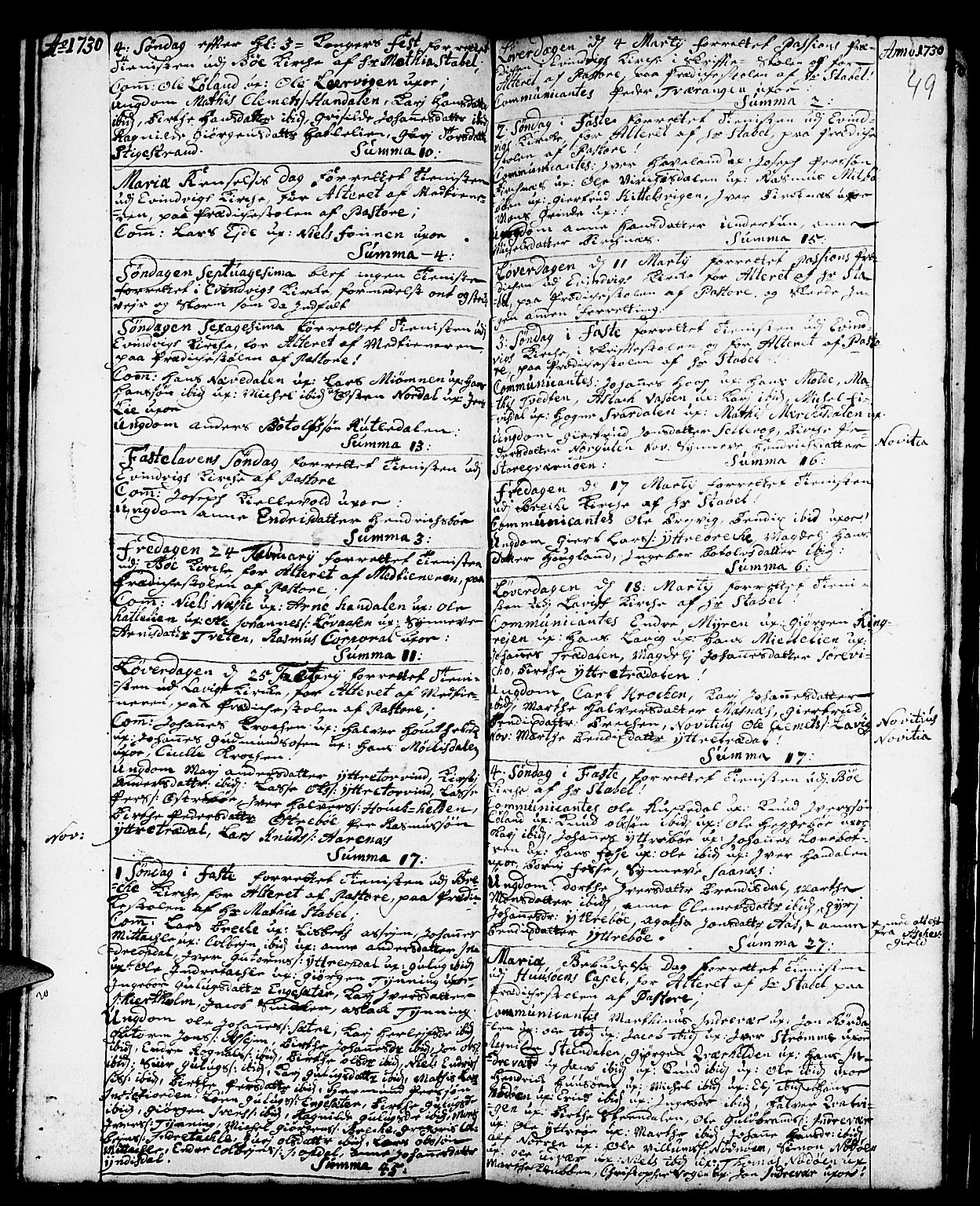 Gulen sokneprestembete, SAB/A-80201/H/Haa/Haaa/L0001: Parish register (official) no. A 1, 1680-1735, p. 49