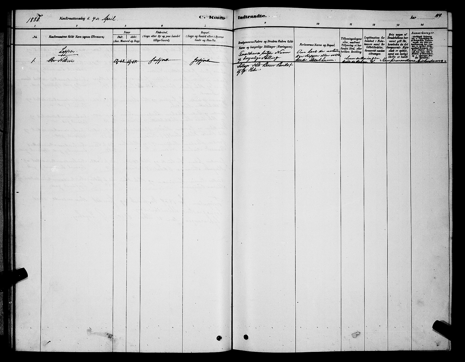 Sør-Varanger sokneprestkontor, AV/SATØ-S-1331/H/Hb/L0003klokker: Parish register (copy) no. 3, 1878-1891, p. 119