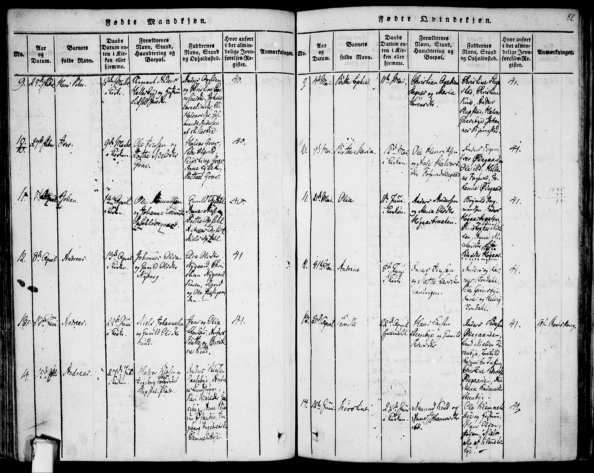 Rødenes prestekontor Kirkebøker, SAO/A-2005/F/Fa/L0004: Parish register (official) no. I 4, 1814-1838, p. 82