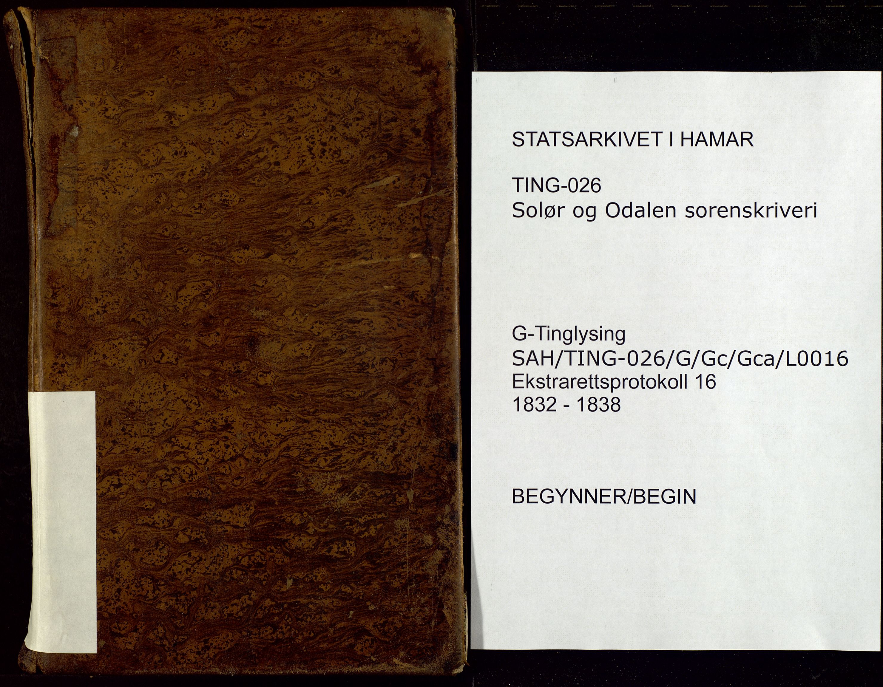 Solør og Odalen sorenskriveri, AV/SAH-TING-026/G/Gc/Gca/L0016: Justis- og politisaker, 1832-1838