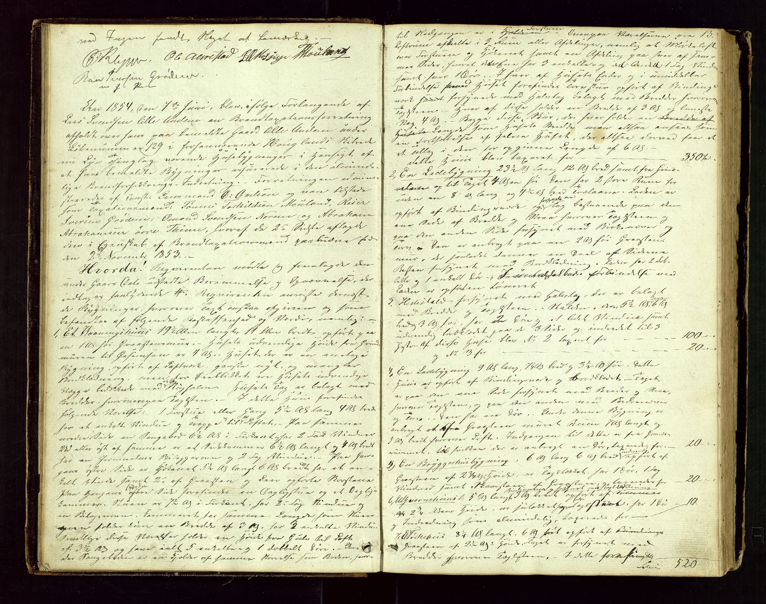 Time lensmannskontor, AV/SAST-A-100420/Goa/L0001: "Brandtaxations-Protocol for Houglands Thinglaug", 1846-1904, p. 12b-13a