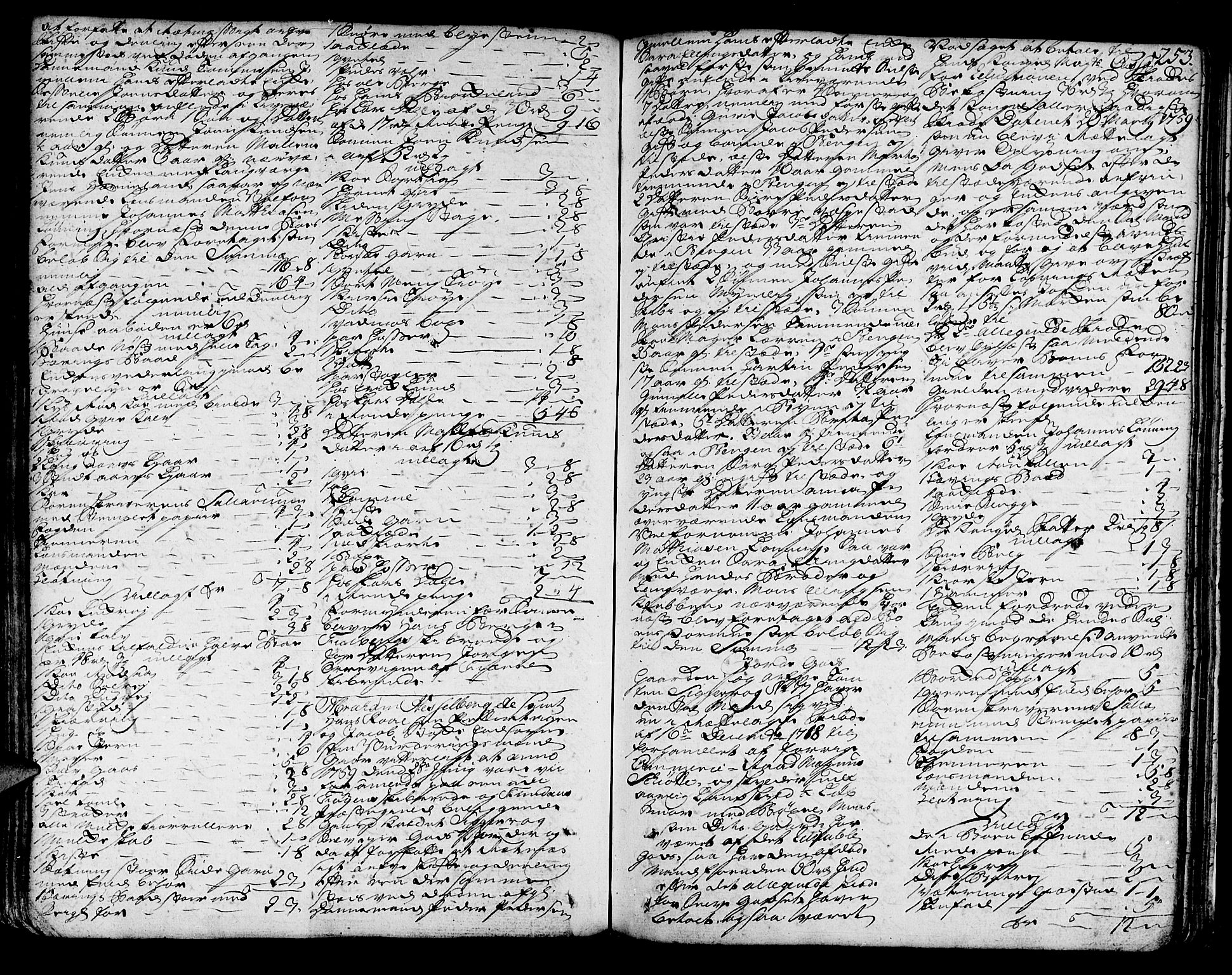 Sunnhordland sorenskrivar, SAB/A-2401/1/H/Ha/Haa/L0007: Skifteprotokollar. Register på lesesal. Fol. 901- ut, 1755-1760, p. 252b-253a