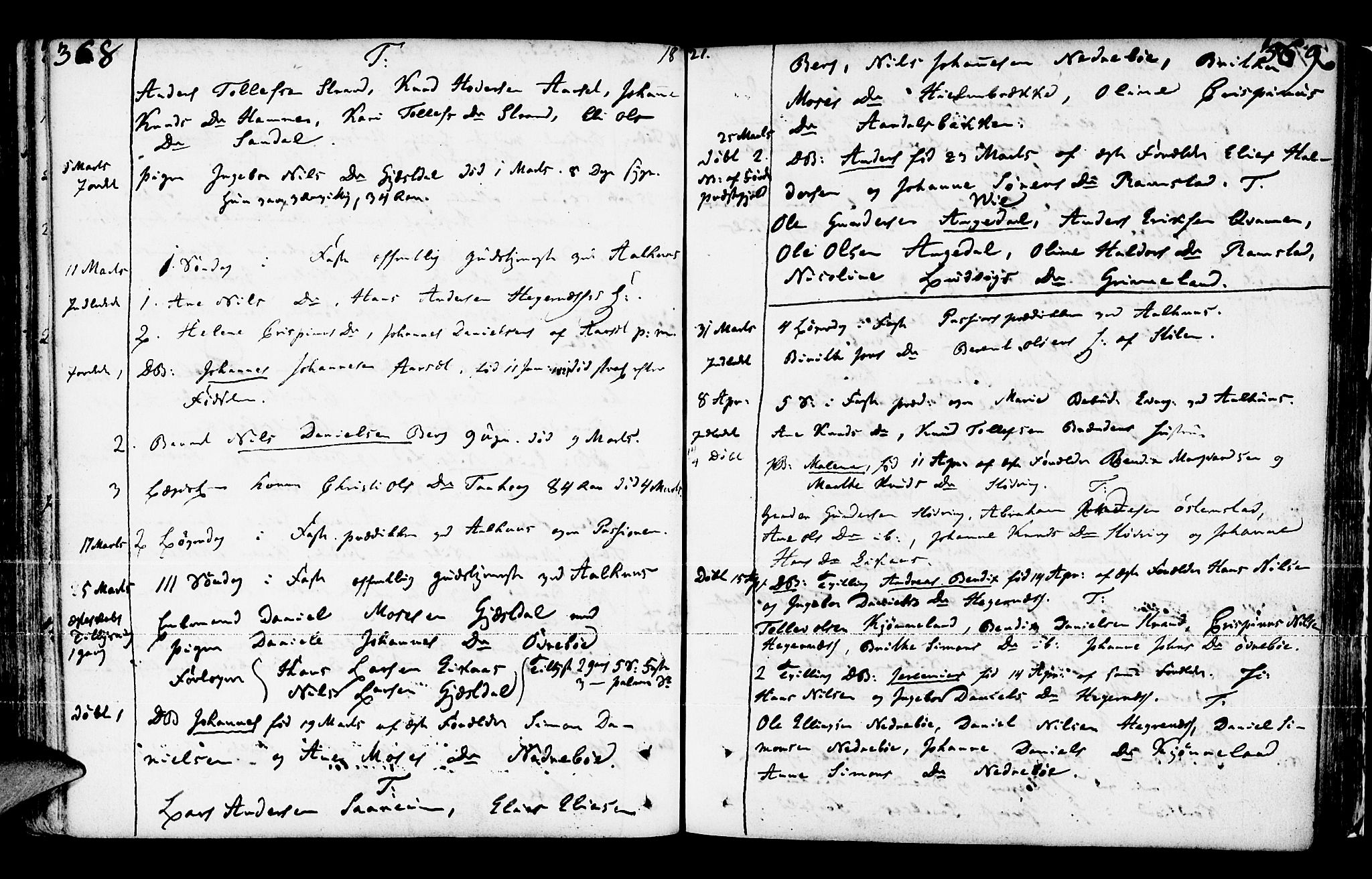 Jølster sokneprestembete, SAB/A-80701/H/Haa/Haaa/L0005: Parish register (official) no. A 5, 1790-1821, p. 368-369