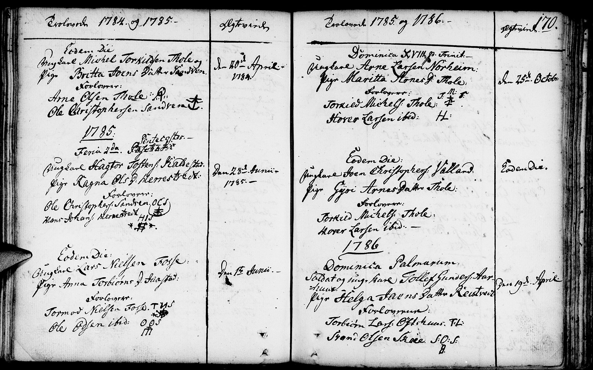 Kvam sokneprestembete, SAB/A-76201/H/Haa: Parish register (official) no. A 3, 1743-1795, p. 170