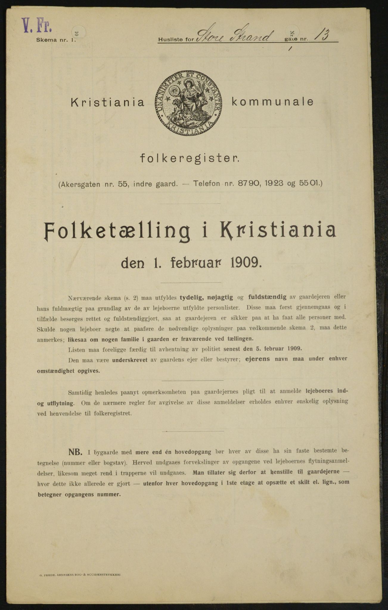 OBA, Municipal Census 1909 for Kristiania, 1909, p. 24202