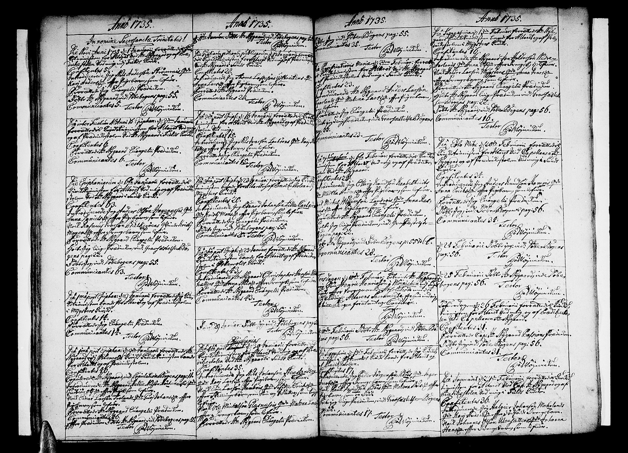 Sund sokneprestembete, AV/SAB-A-99930: Parish register (official) no. A 1, 1729-1740