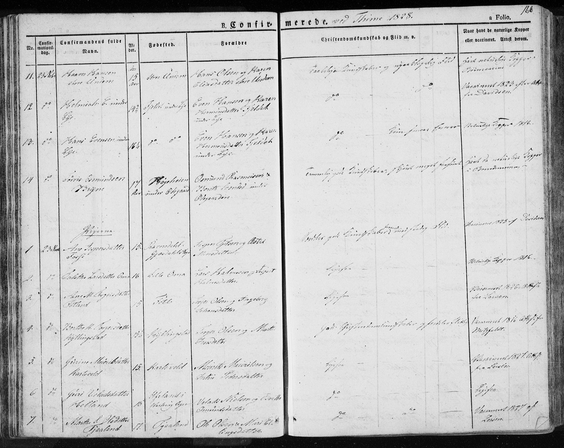 Lye sokneprestkontor, AV/SAST-A-101794/001/30BA/L0004: Parish register (official) no. A 4, 1826-1841, p. 160