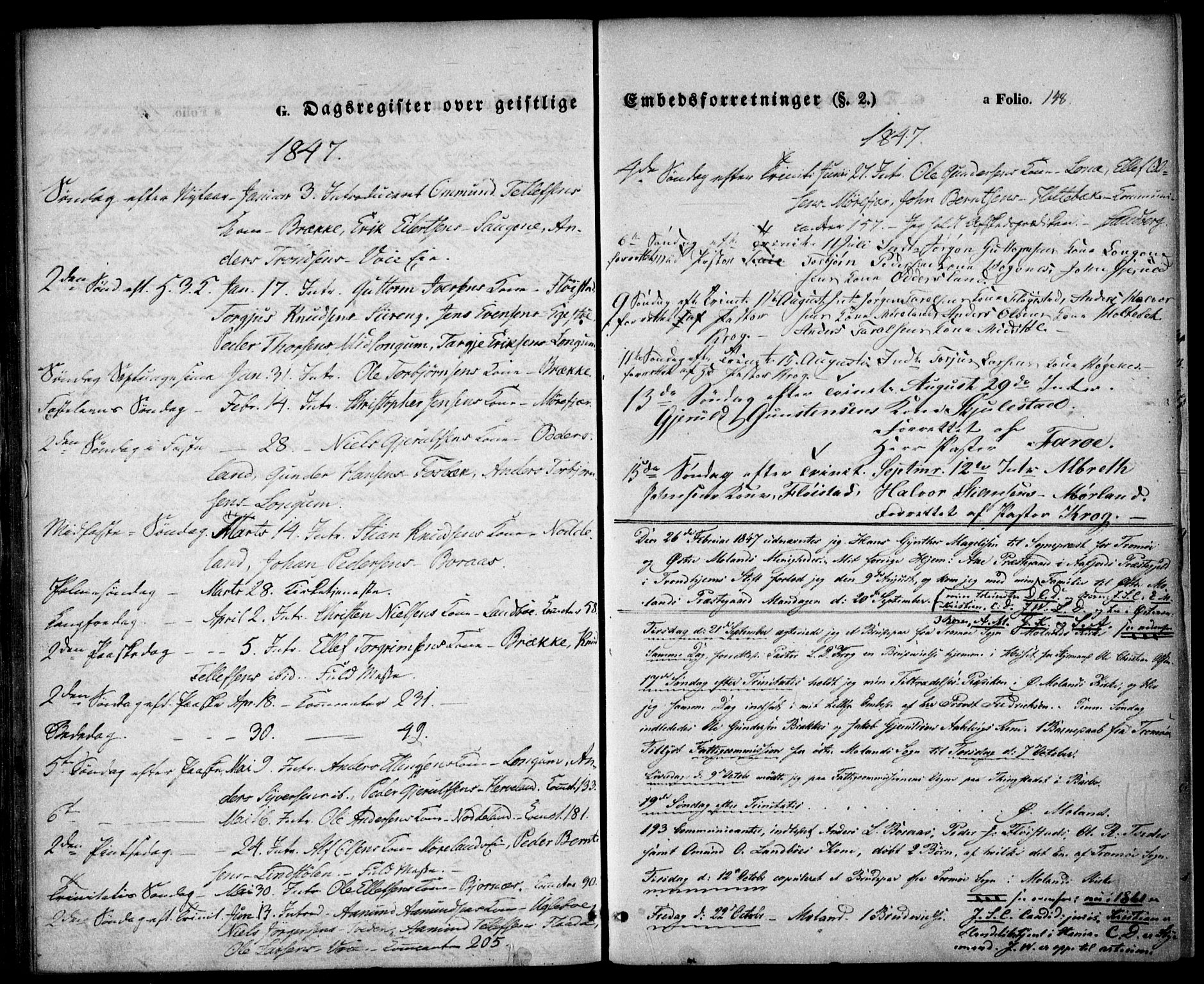 Austre Moland sokneprestkontor, SAK/1111-0001/F/Fa/Faa/L0007: Parish register (official) no. A 7, 1847-1857, p. 148