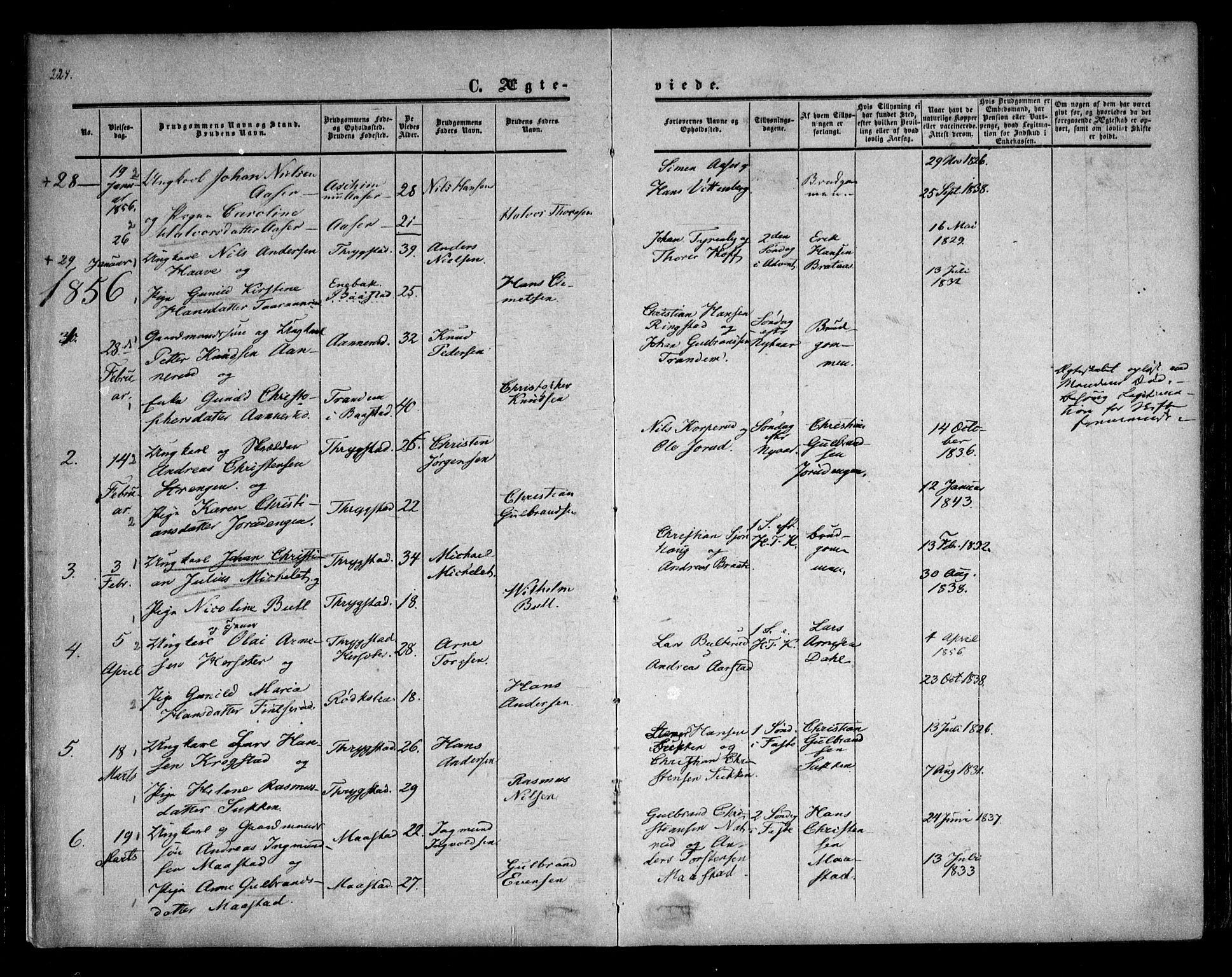 Trøgstad prestekontor Kirkebøker, AV/SAO-A-10925/F/Fa/L0008.b: Parish register (official) no. I 8B, 1855-1864, p. 224