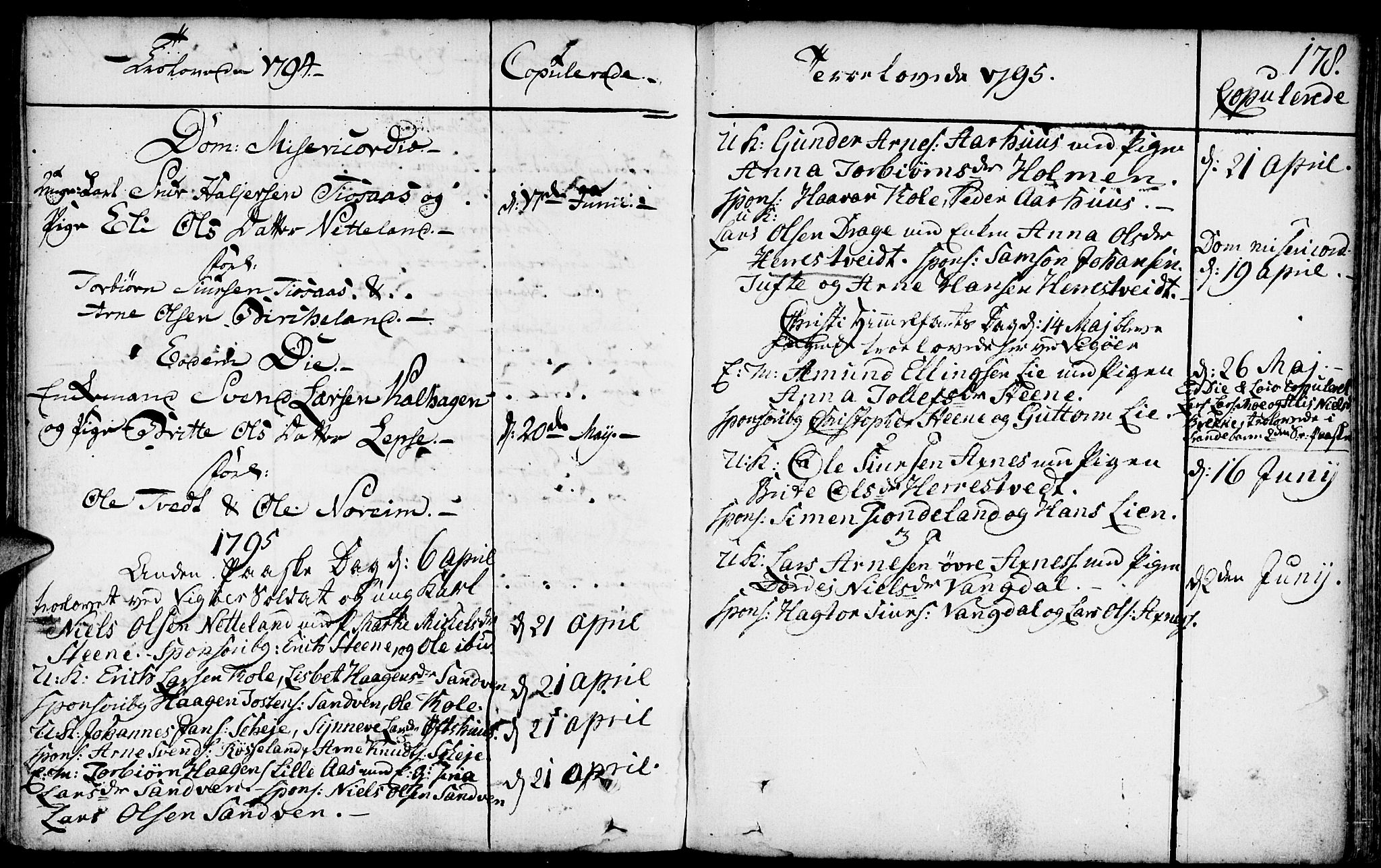 Kvam sokneprestembete, SAB/A-76201/H/Haa: Parish register (official) no. A 3, 1743-1795, p. 178