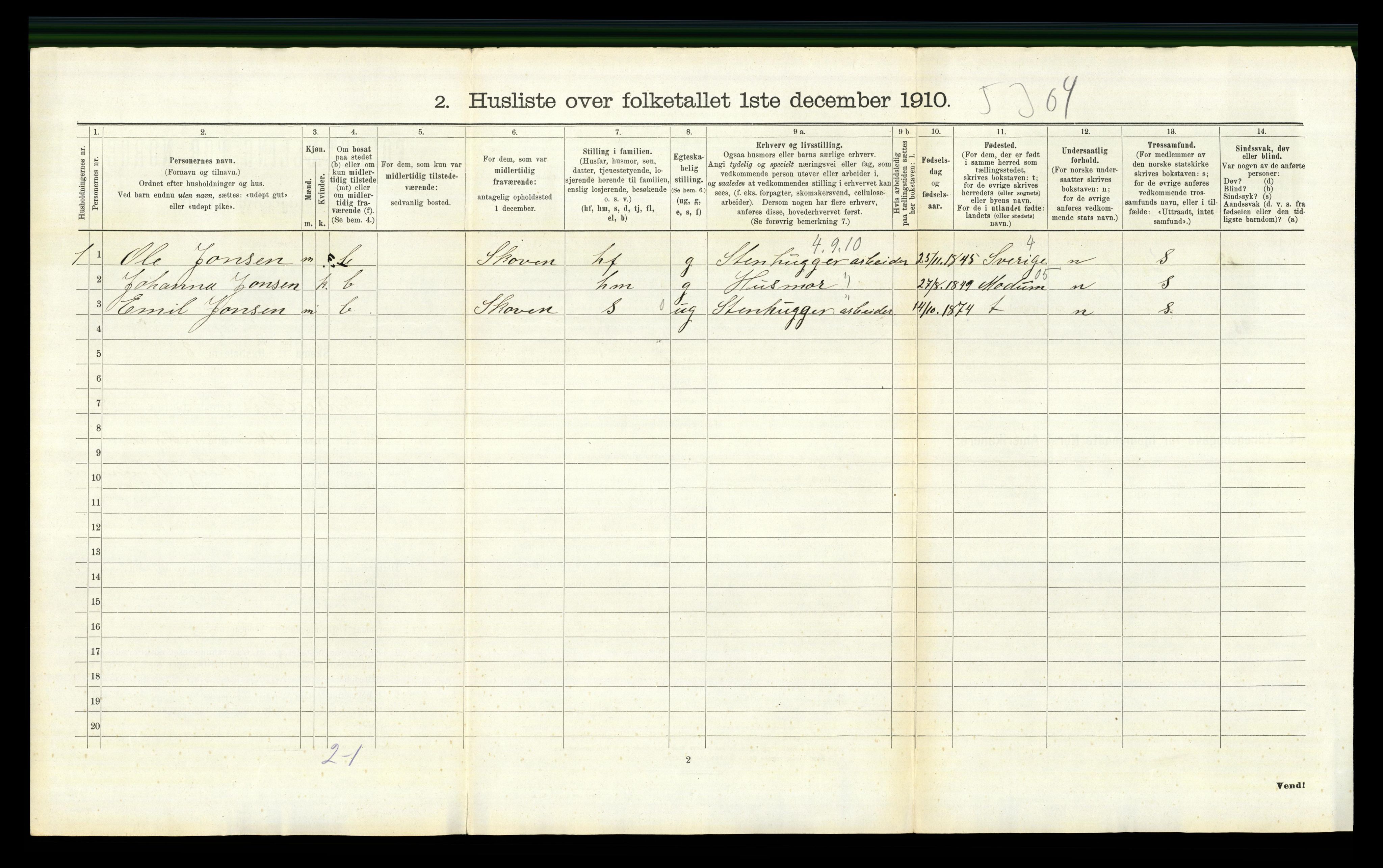 RA, 1910 census for Nedre Eiker, 1910, p. 1686