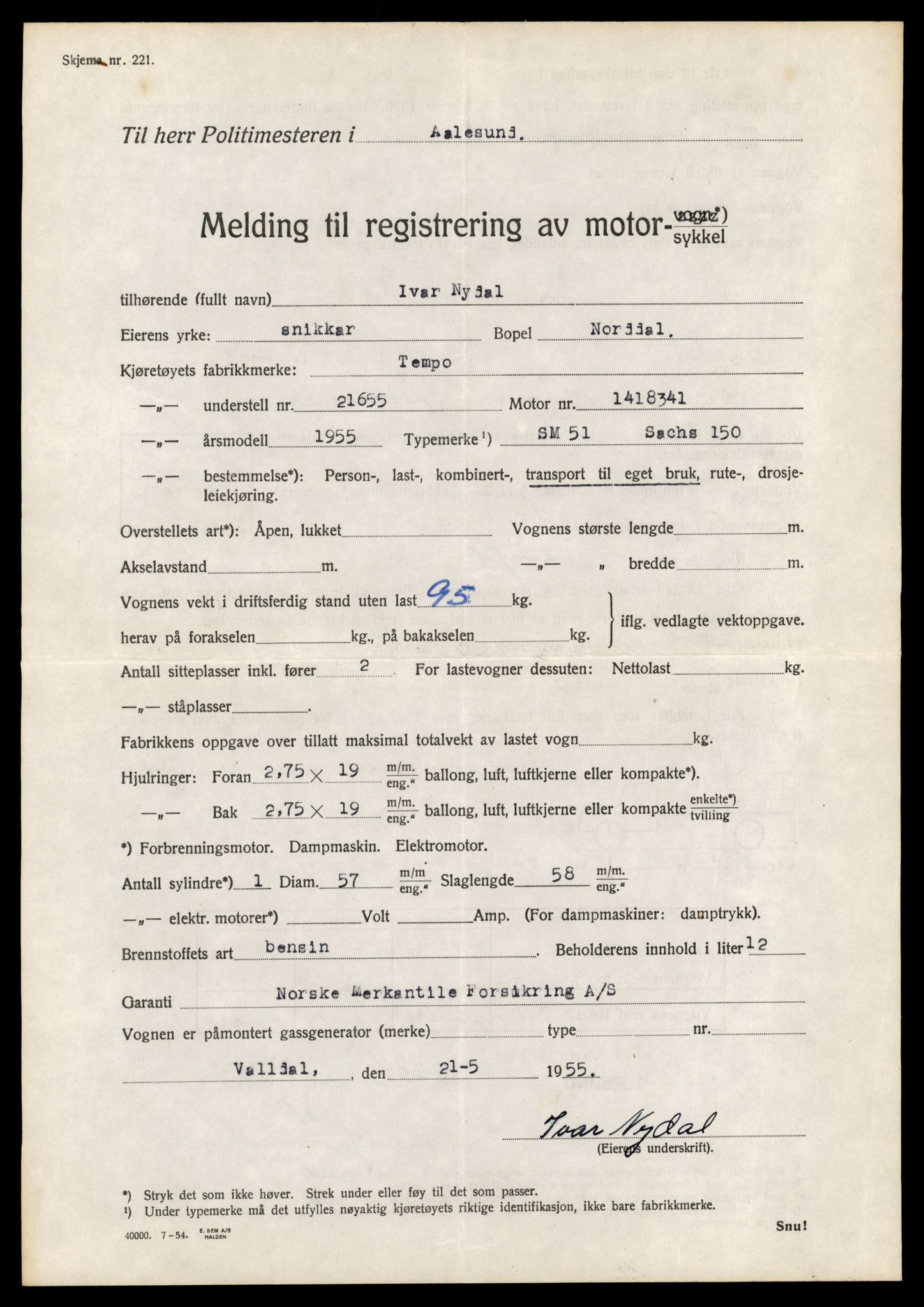 Møre og Romsdal vegkontor - Ålesund trafikkstasjon, AV/SAT-A-4099/F/Fe/L0039: Registreringskort for kjøretøy T 13361 - T 13530, 1927-1998, p. 33