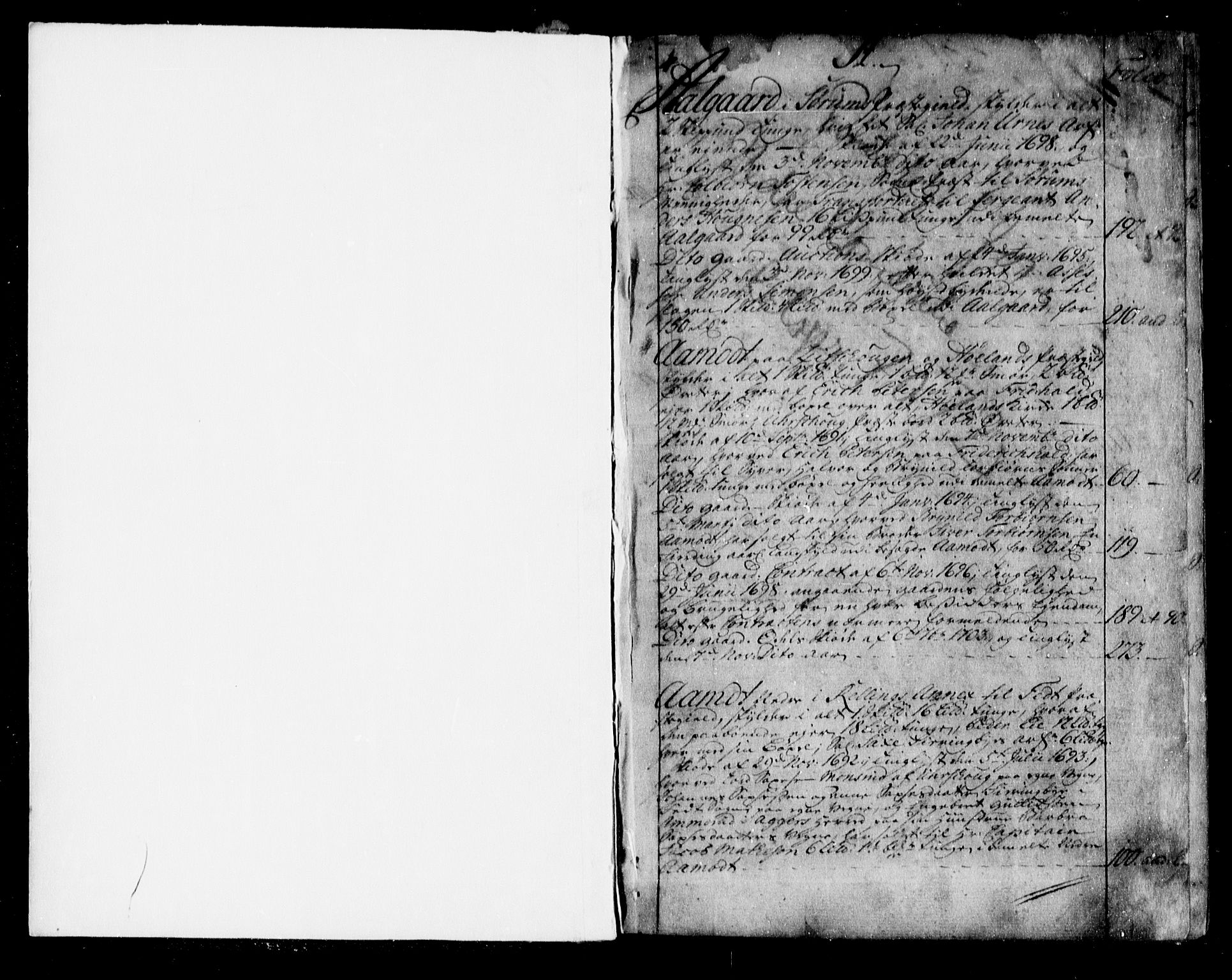 Nedre Romerike sorenskriveri, SAO/A-10469/G/Ga/Gaa/L0001: Mortgage register no. I 1, 1688-1704, p. 1