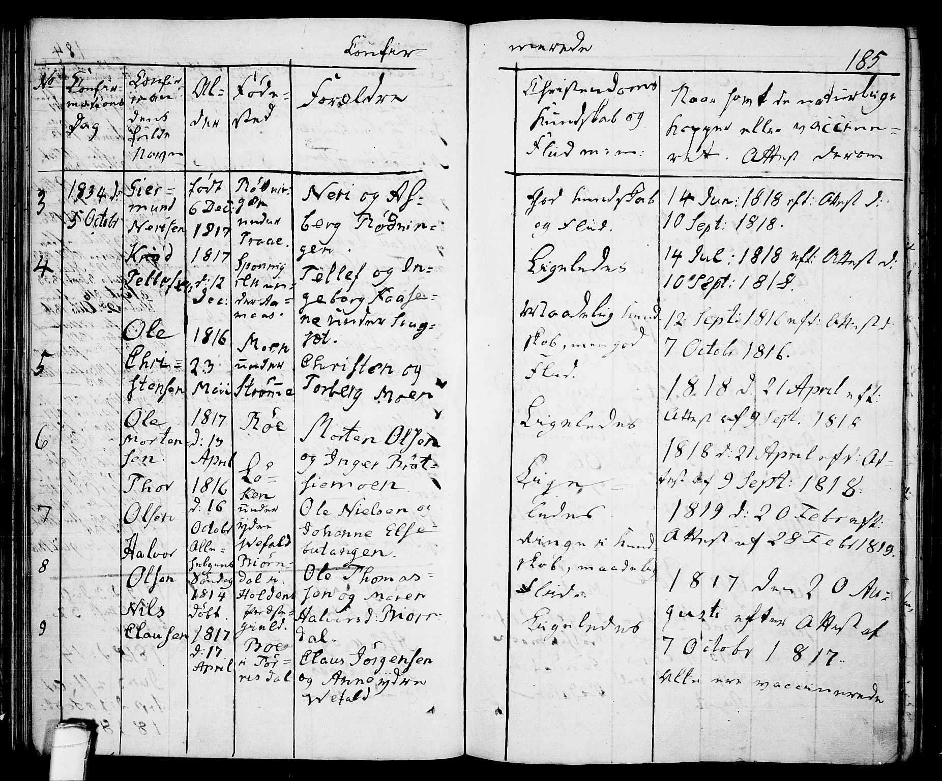 Drangedal kirkebøker, SAKO/A-258/F/Fa/L0006: Parish register (official) no. 6, 1831-1837, p. 185