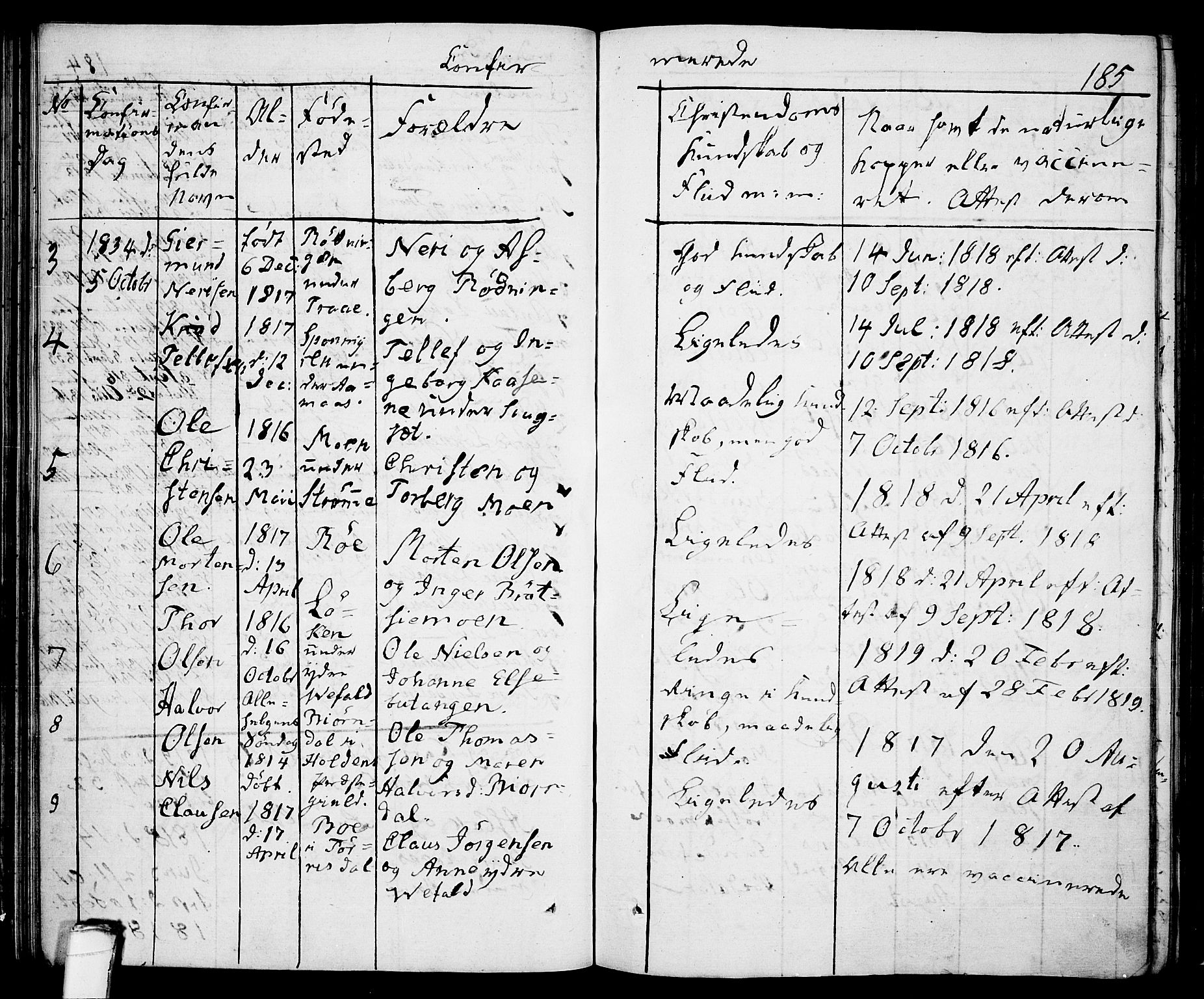 Drangedal kirkebøker, AV/SAKO-A-258/F/Fa/L0006: Parish register (official) no. 6, 1831-1837, p. 185