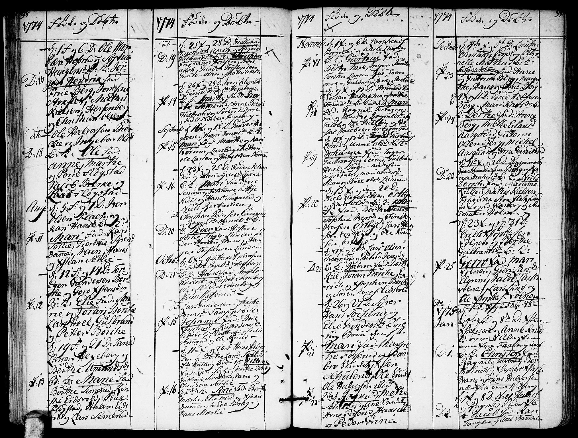 Sørum prestekontor Kirkebøker, AV/SAO-A-10303/F/Fa/L0002: Parish register (official) no. I 2, 1759-1814, p. 98-99