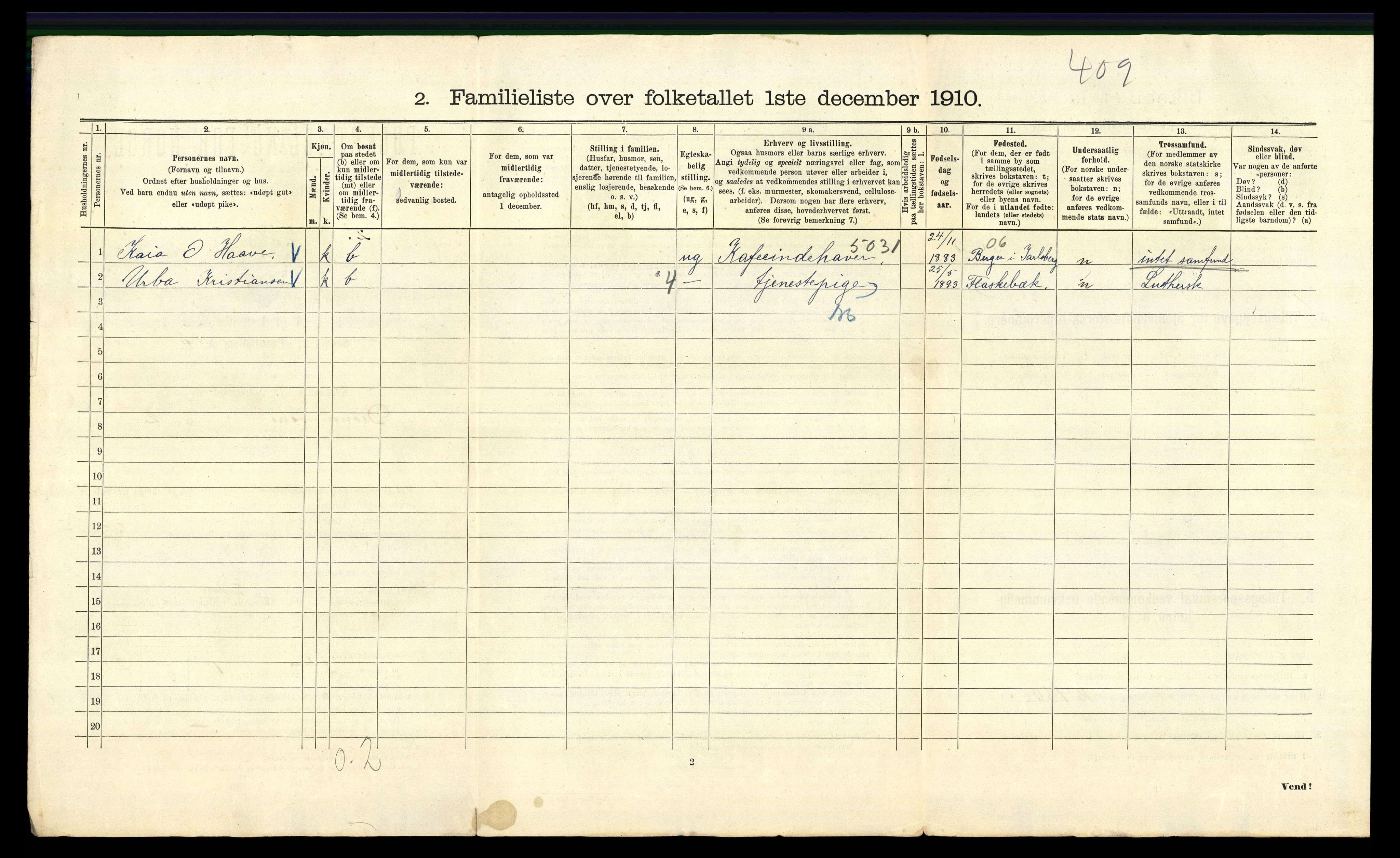 RA, 1910 census for Kristiania, 1910, p. 17678