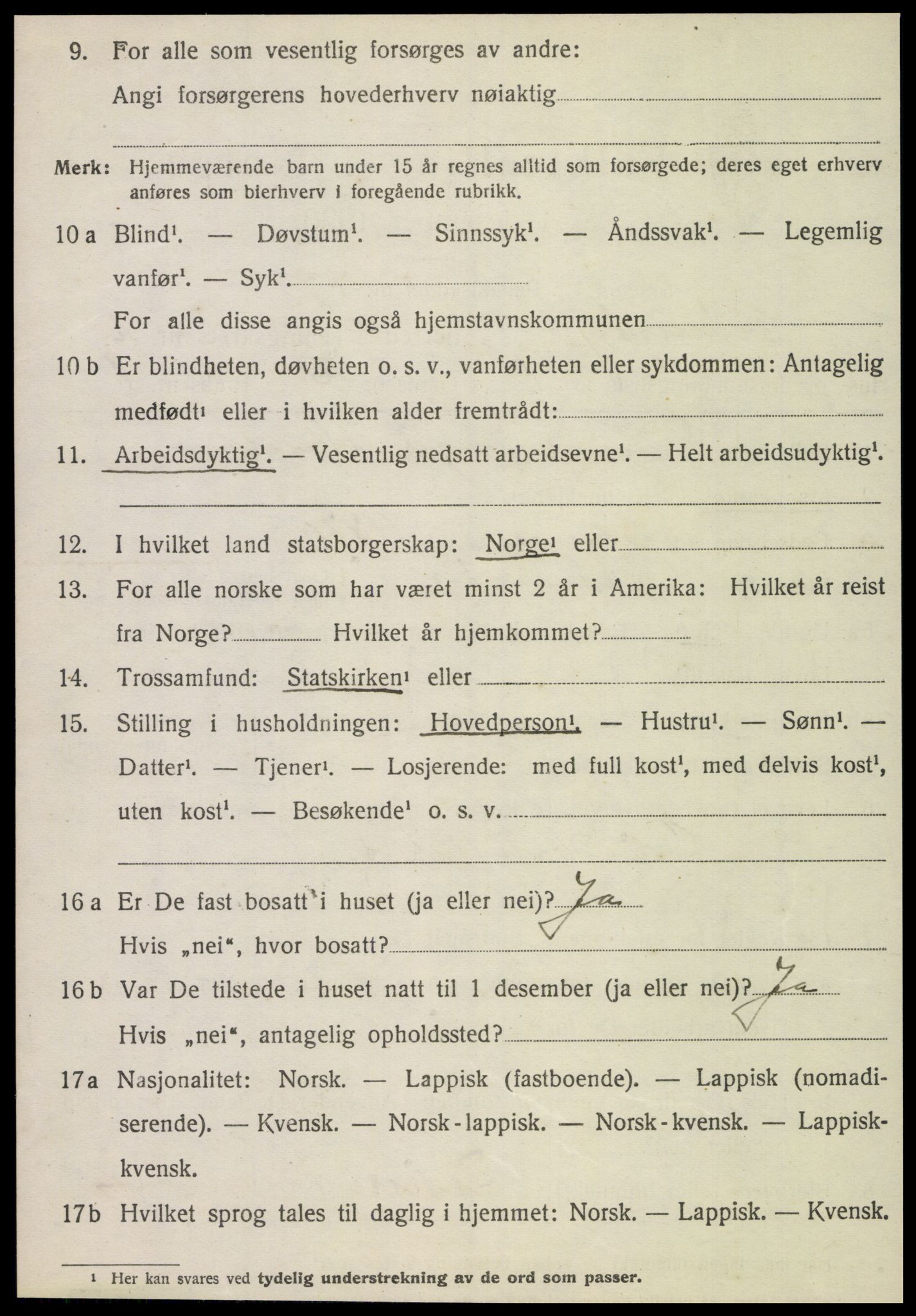 SAT, 1920 census for Brønnøy, 1920, p. 1851