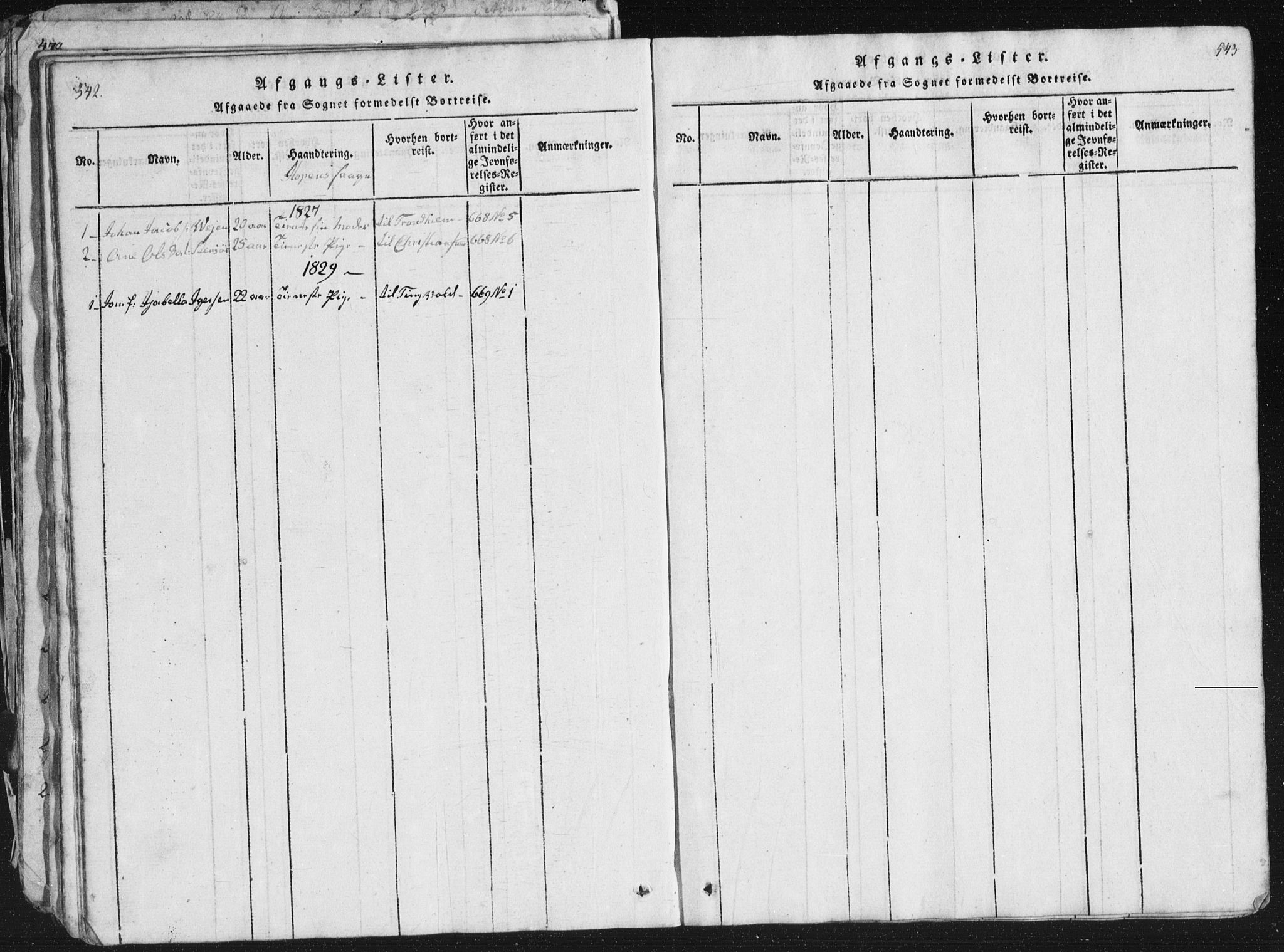 Ministerialprotokoller, klokkerbøker og fødselsregistre - Møre og Romsdal, SAT/A-1454/581/L0942: Parish register (copy) no. 581C00, 1820-1836, p. 542-543