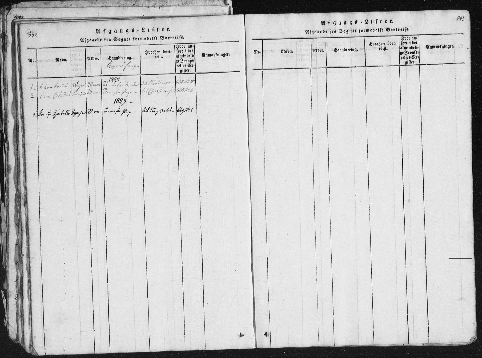 Ministerialprotokoller, klokkerbøker og fødselsregistre - Møre og Romsdal, AV/SAT-A-1454/581/L0942: Parish register (copy) no. 581C00, 1820-1836, p. 542-543