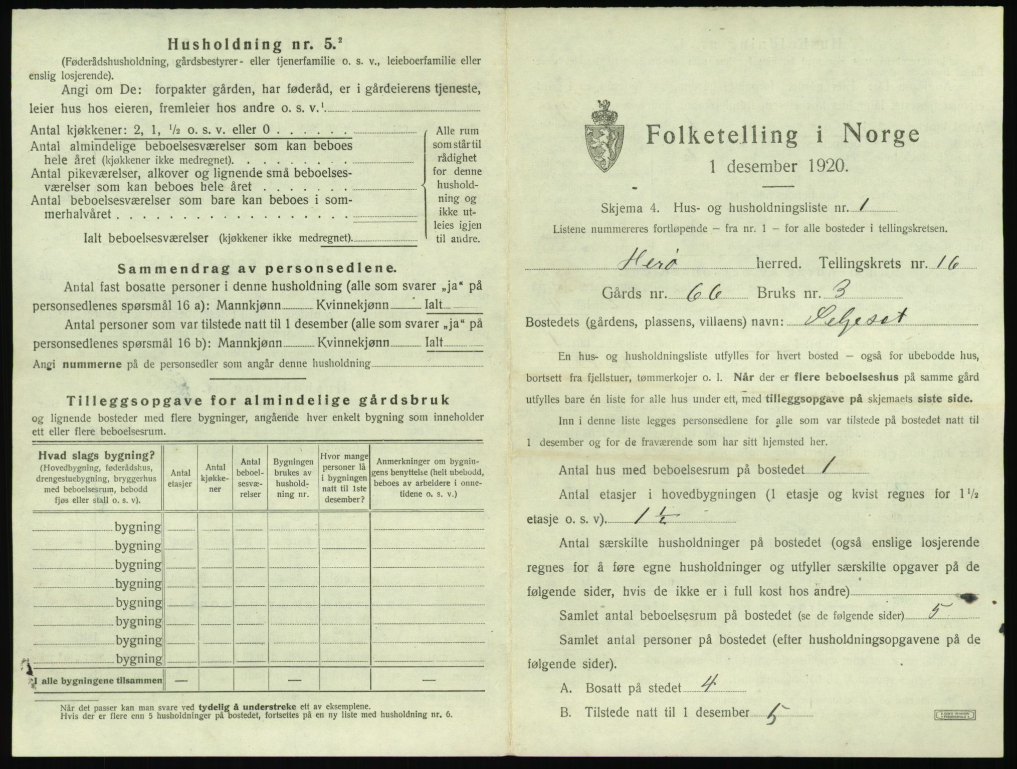 SAT, 1920 census for Herøy (MR), 1920, p. 1351