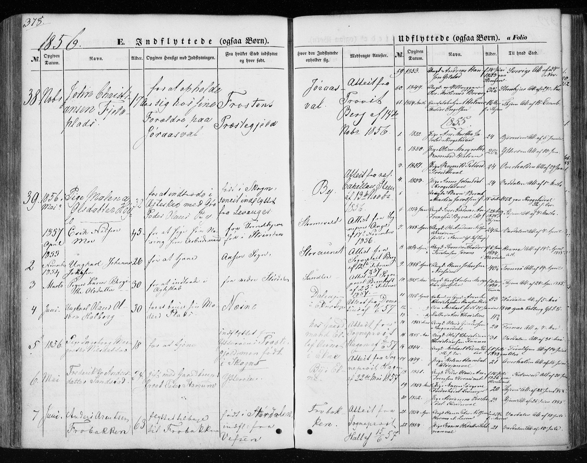 Ministerialprotokoller, klokkerbøker og fødselsregistre - Nord-Trøndelag, AV/SAT-A-1458/717/L0154: Parish register (official) no. 717A07 /1, 1850-1862, p. 378